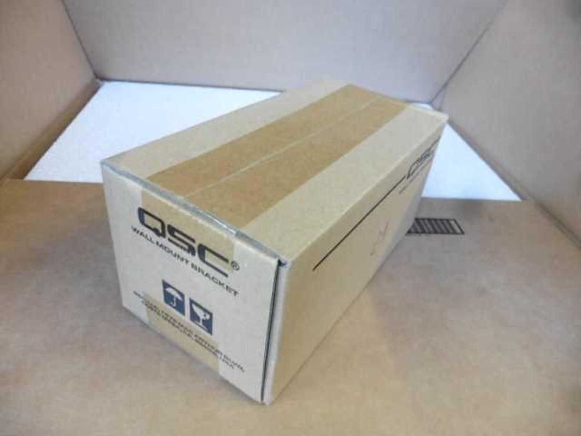 +VAT QSC Q-SYS I0 frame in box with QSC wall mount bracket - Image 3 of 4