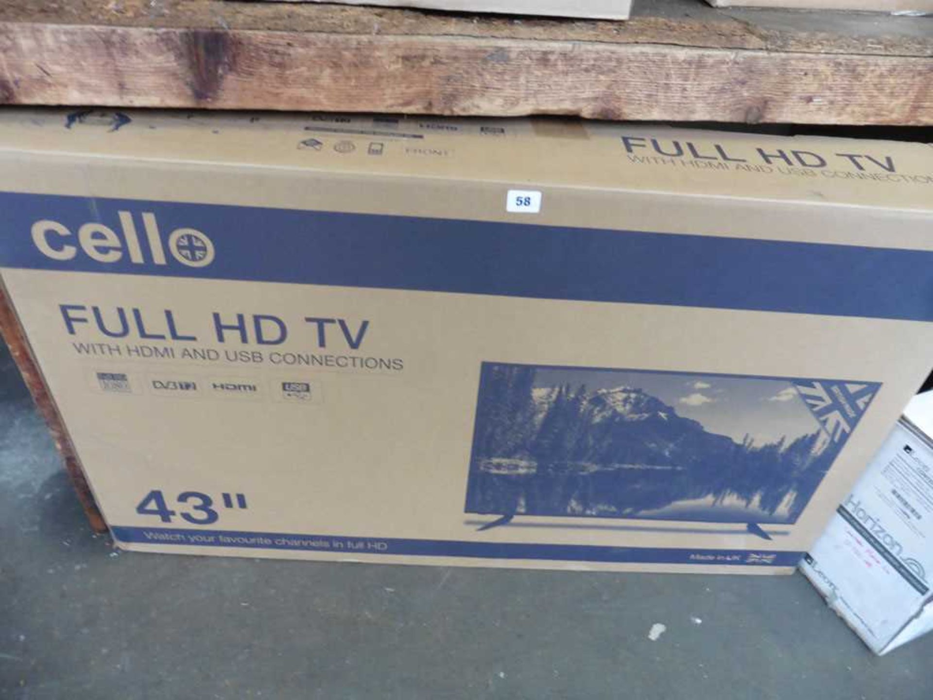 +VAT Cello 43" full HD TV with HDMI and USB connections in box - Image 3 of 3