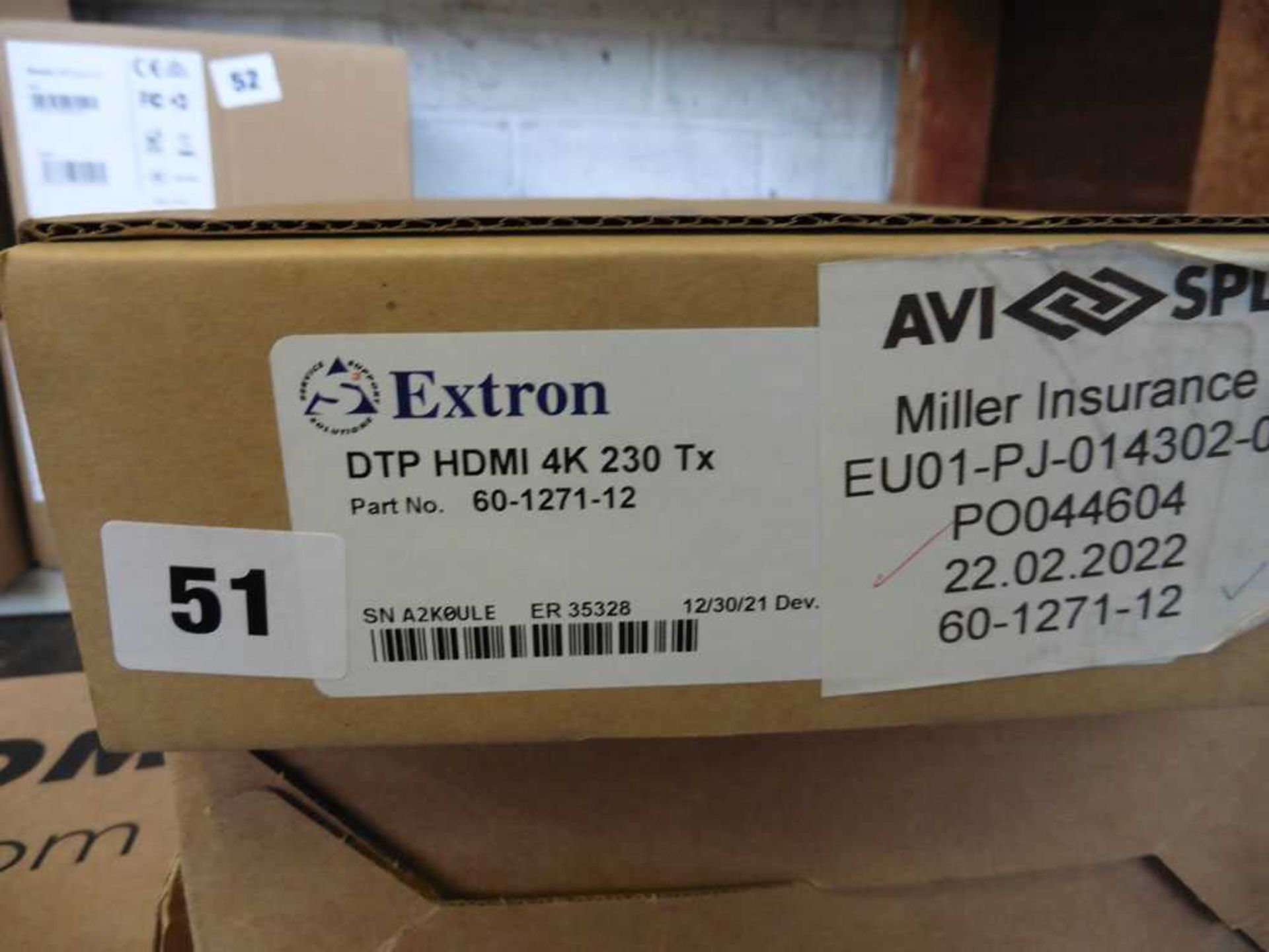 +VAT Extron DTP HDMI 320 TX 4K transmitter with power supply, accessories and box - Image 3 of 3