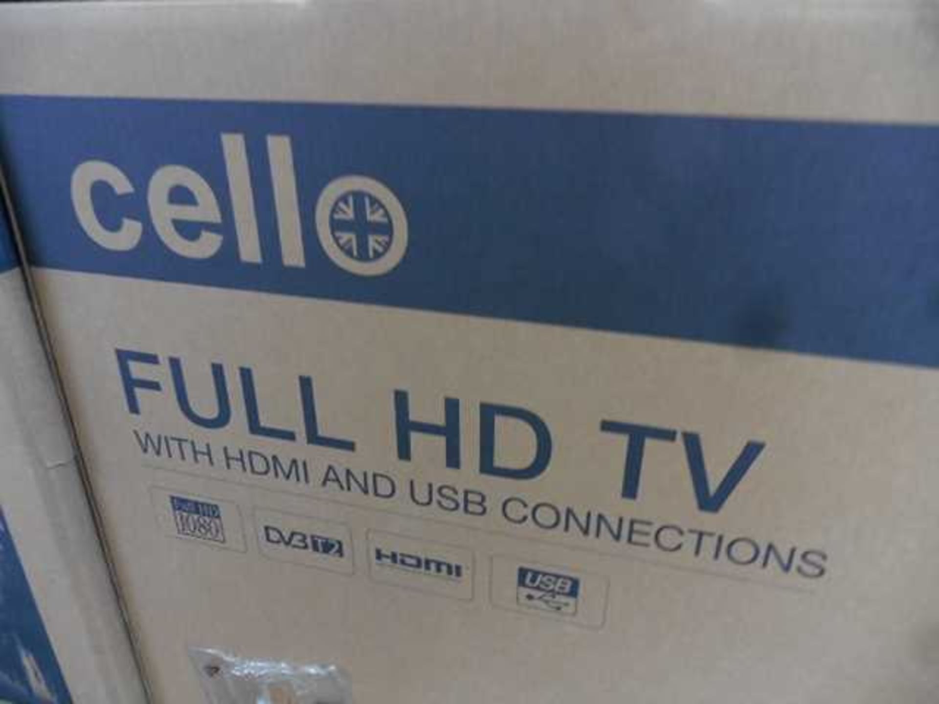 +VAT Cello 43" full HD TV with HDMI and USB connections in box - Image 2 of 3