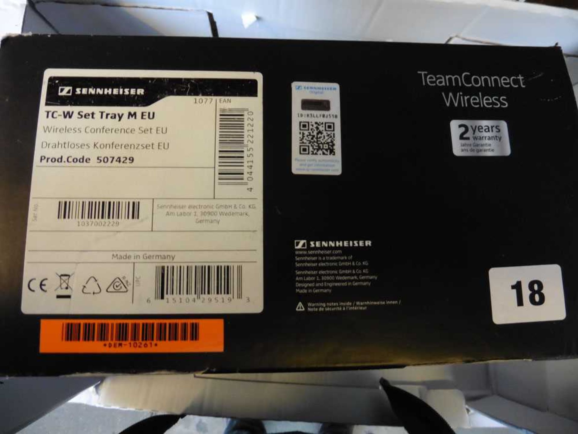 +VAT Sennheiser Team Connect wireless TC-W set tray M EU with box