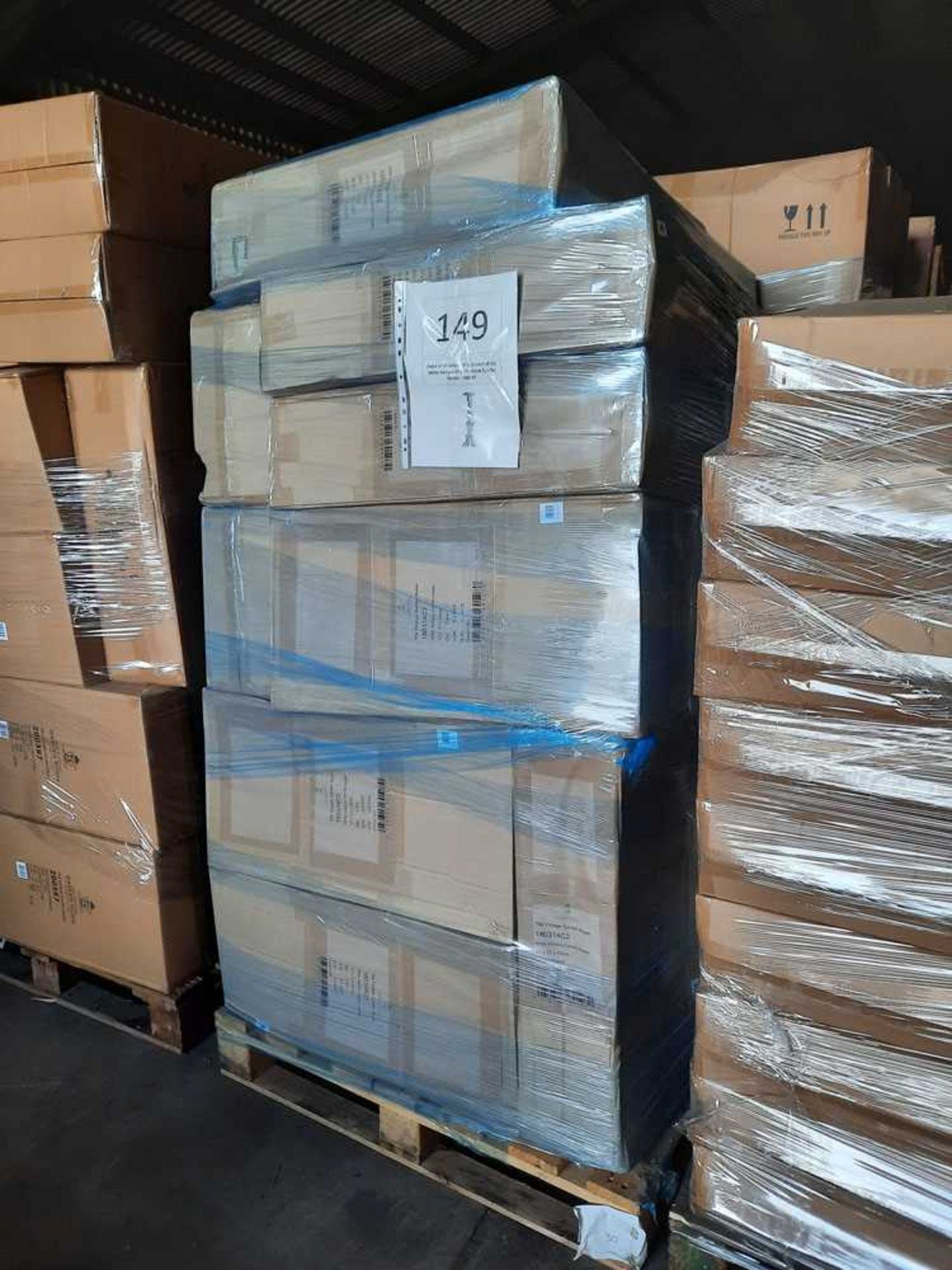 +VAT Pallet of 28 Cartons of 2, (a total of 56) White Antique 17 x 17 x 69cm Candle Holder - 180314 - Image 2 of 3