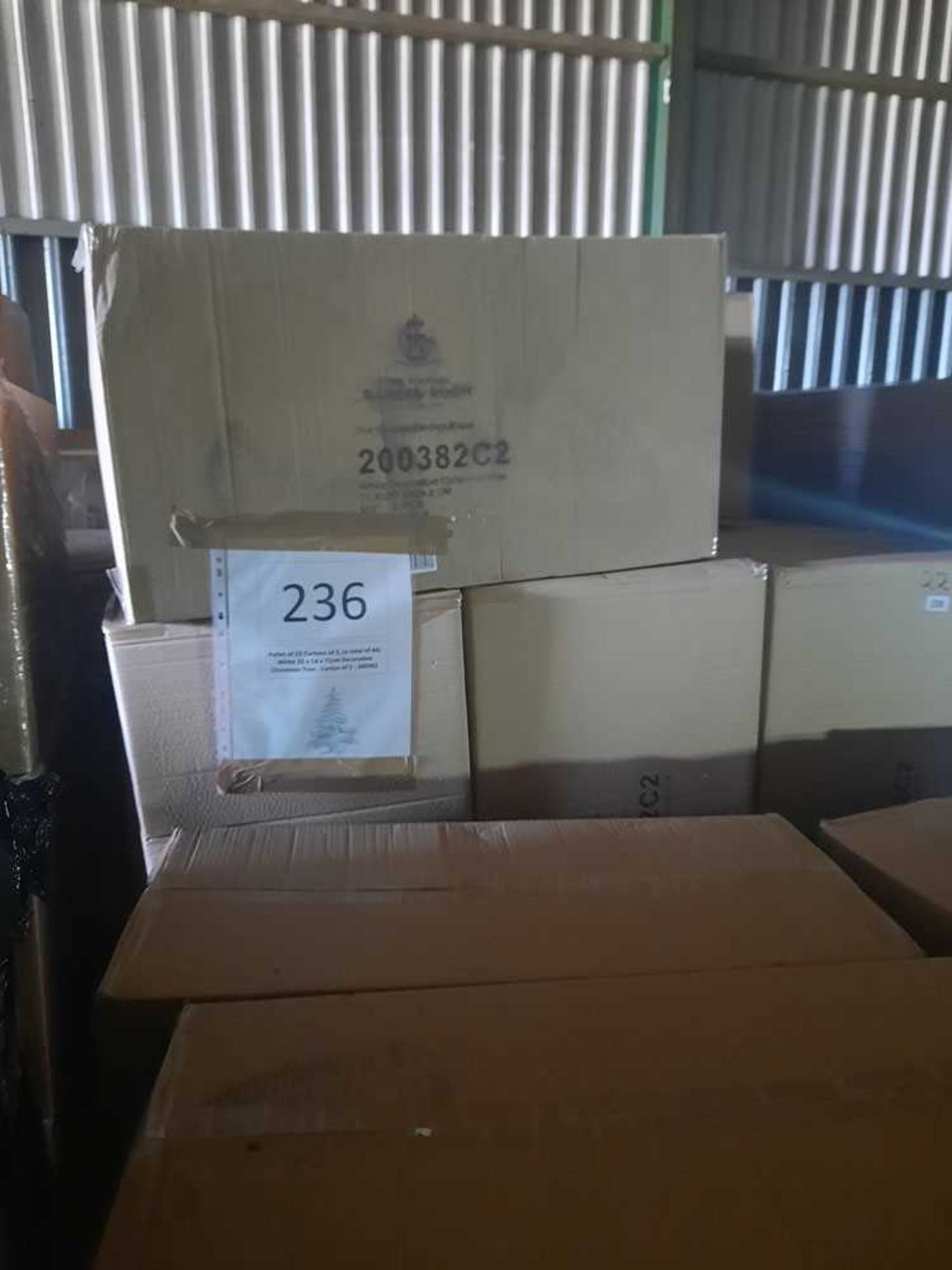 +VAT Pallet of 22 Cartons of 2, (a total of 44) White 32 x 14 x 71cm Decorative Christmas Tree - - Image 2 of 3