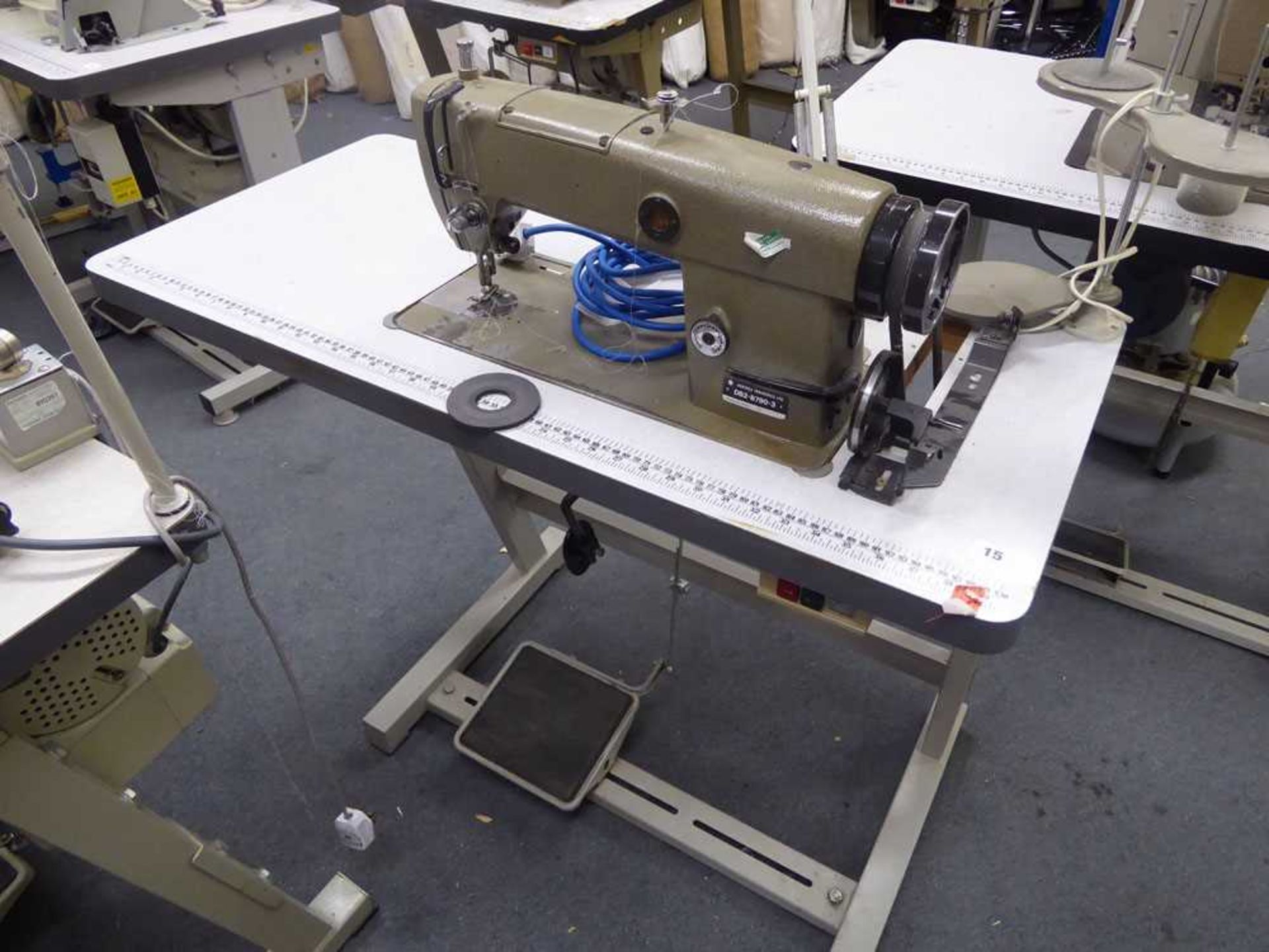 +VAT Brother single needle flatbed sewing machine model: DB2-B790-3 serial no. C3555168 single phase