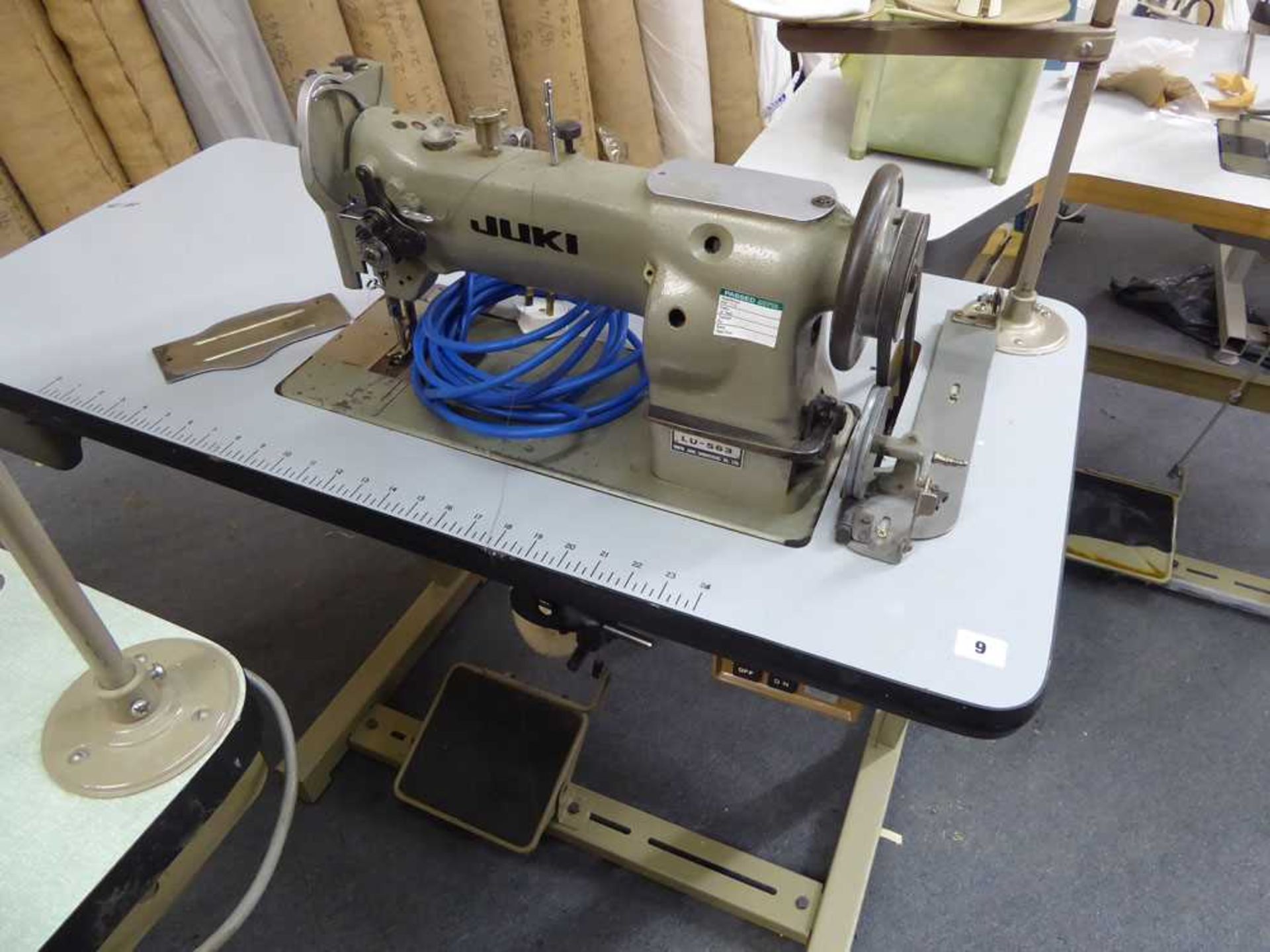 +VAT Juki single needle flatbed sewing machine model: LU-563 single phase electric