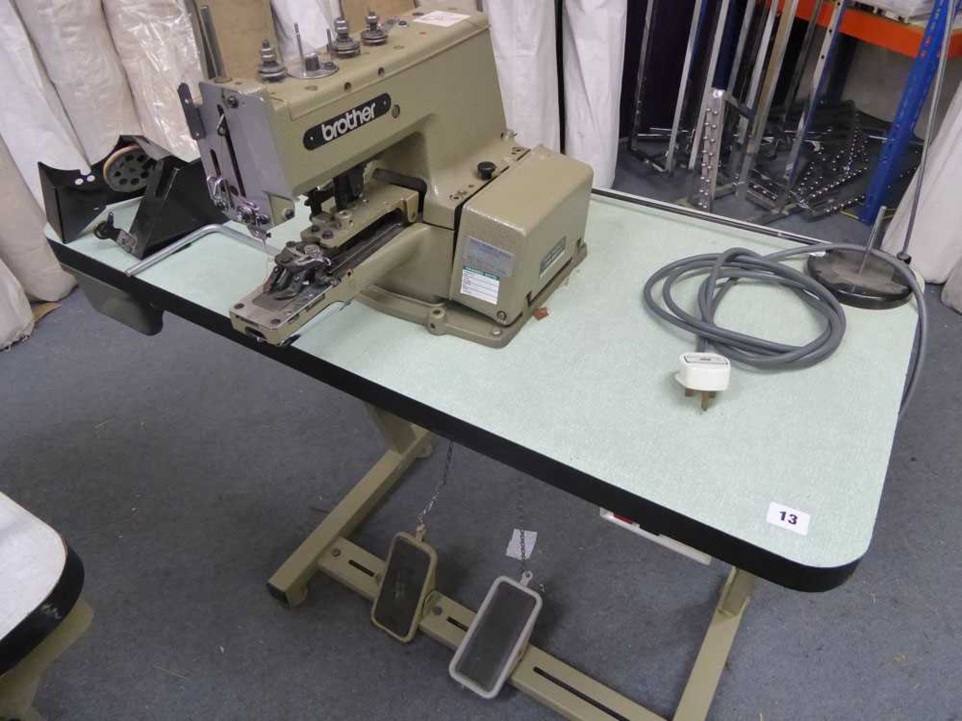 +VAT Brother universal button sewing machine model: CB3-B917-1 serial no. J9219755