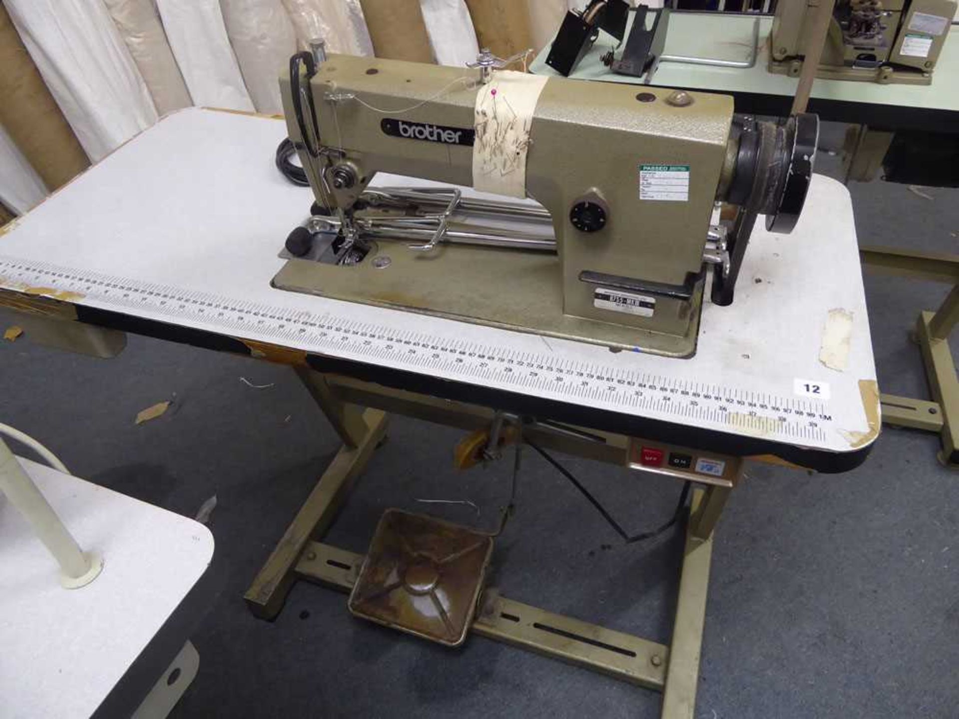+VAT Brother single needle flatbed sewing machine model: B755-MKIII serial no. K9691964