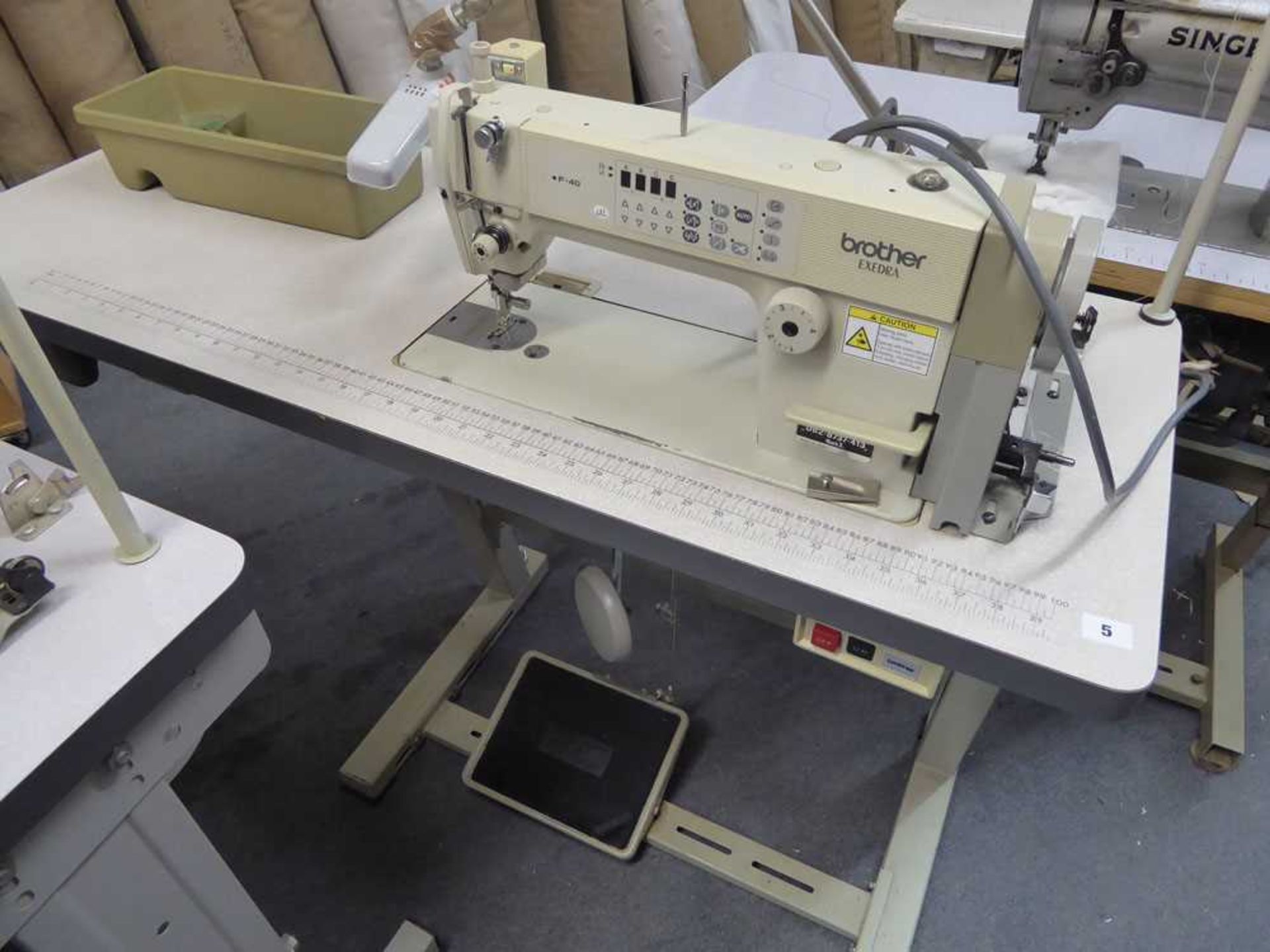 +VAT Brother Exedra F-40 single needle flatbed sewing machine single phase electric model: DB2B737-