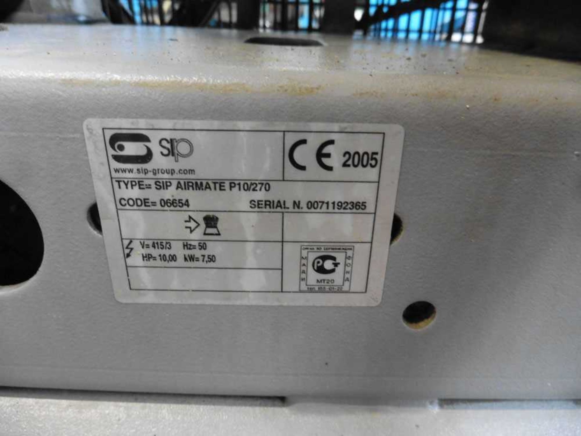 +VAT SIP Airmate P10/270 compressor - Image 2 of 3