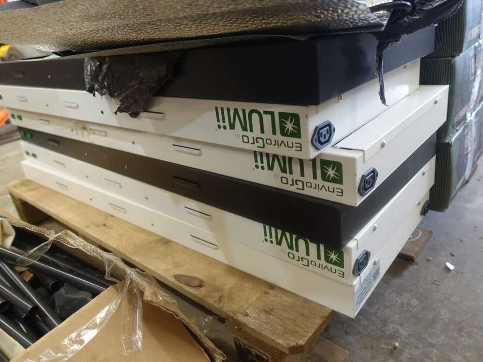 +VAT Twelve pallets containing a large quantity of hydroponics equipment, including netting, - Image 11 of 15