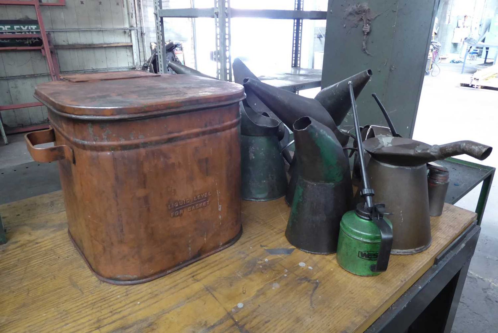 +VAT Protectoseal oil container and various cans and funnels