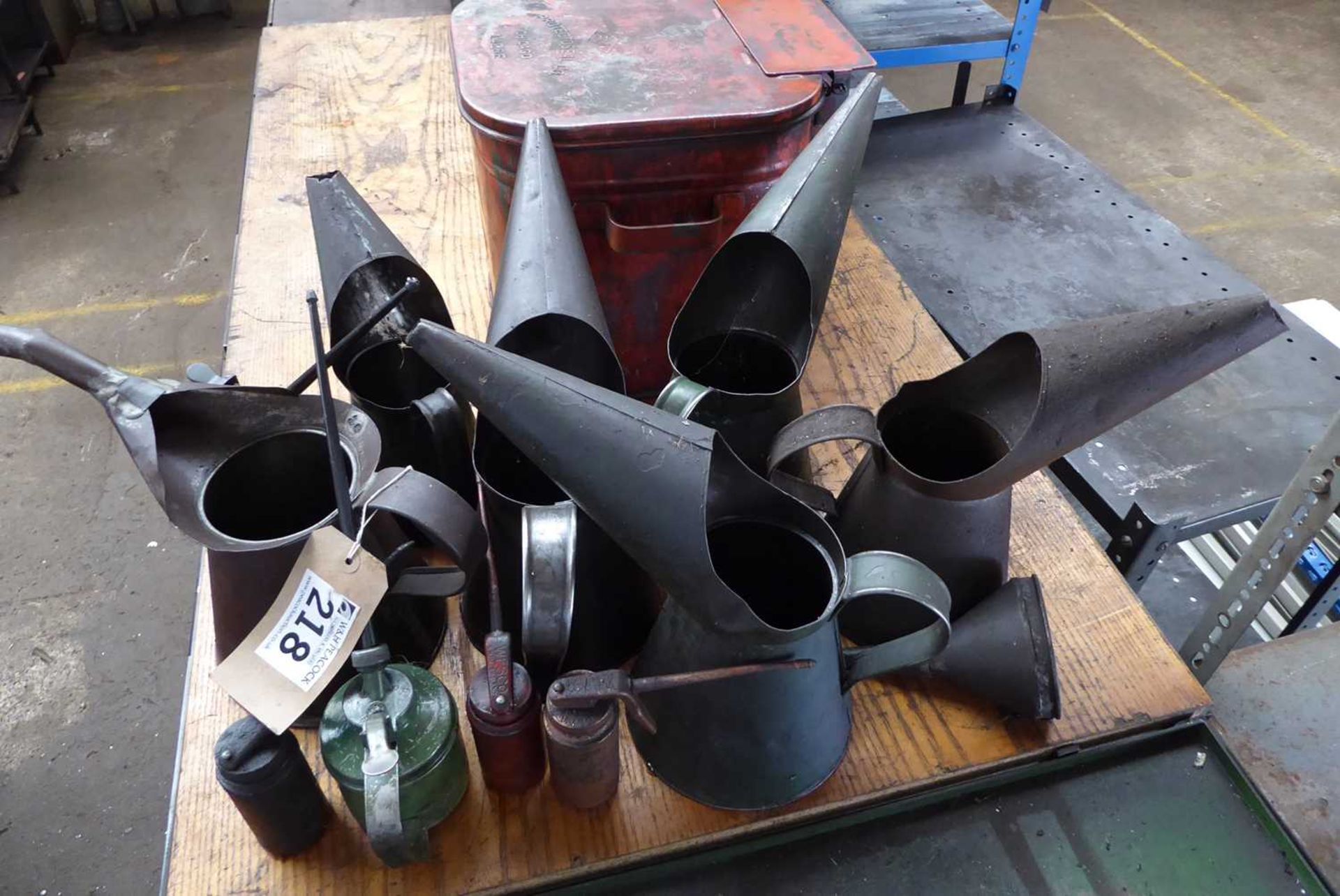 +VAT Protectoseal oil container and various cans and funnels - Image 3 of 3
