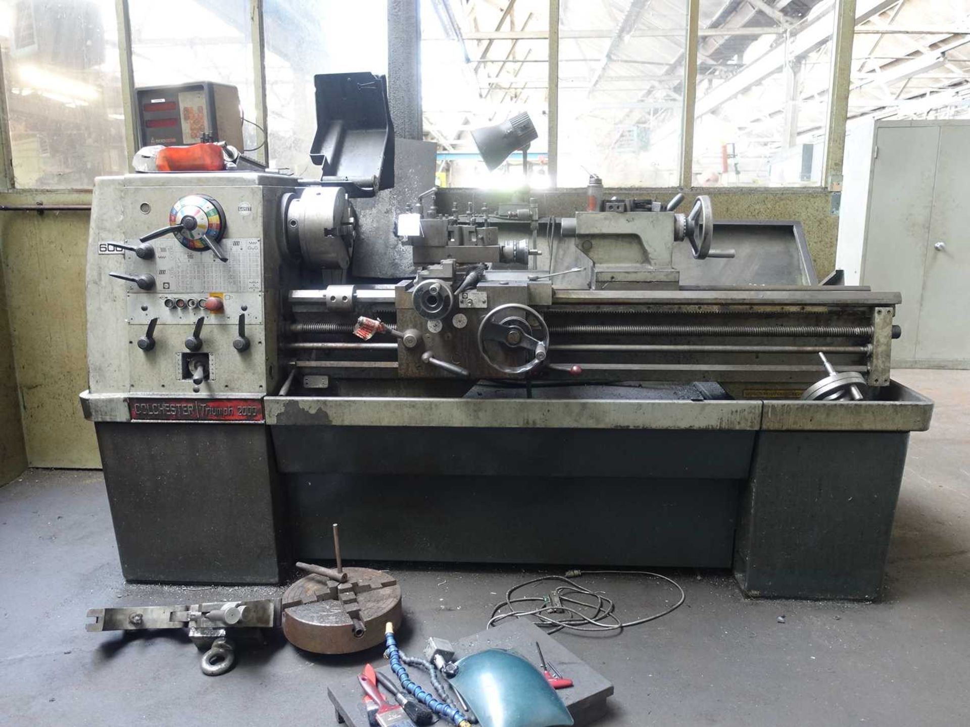 +VAT Colchester Triumph 2000 Gap Bed centre lathe with 3 and 4 jaw chuck, steady, and QC tool