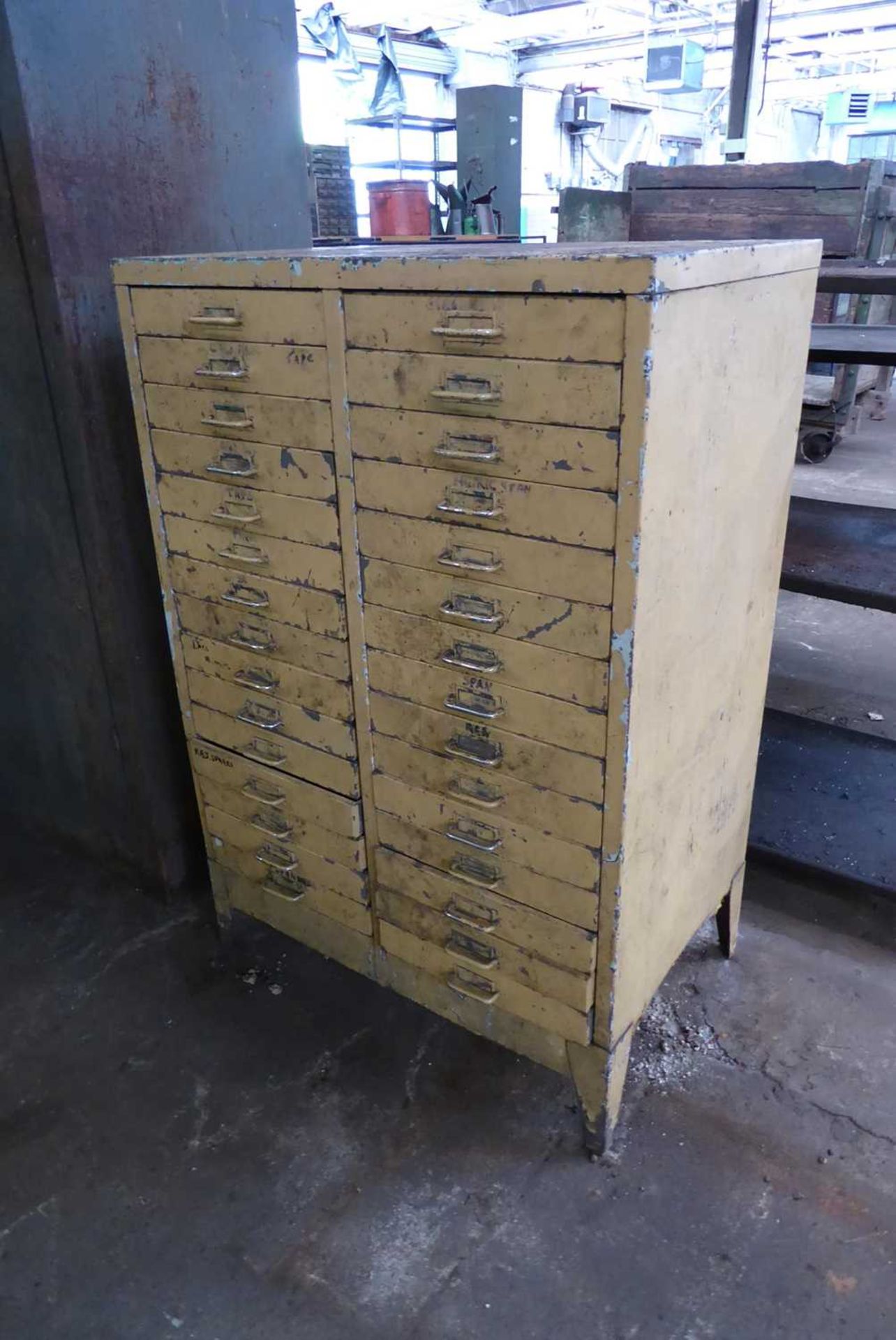 +VAT Vintage cream steel multi-drawer storage unit