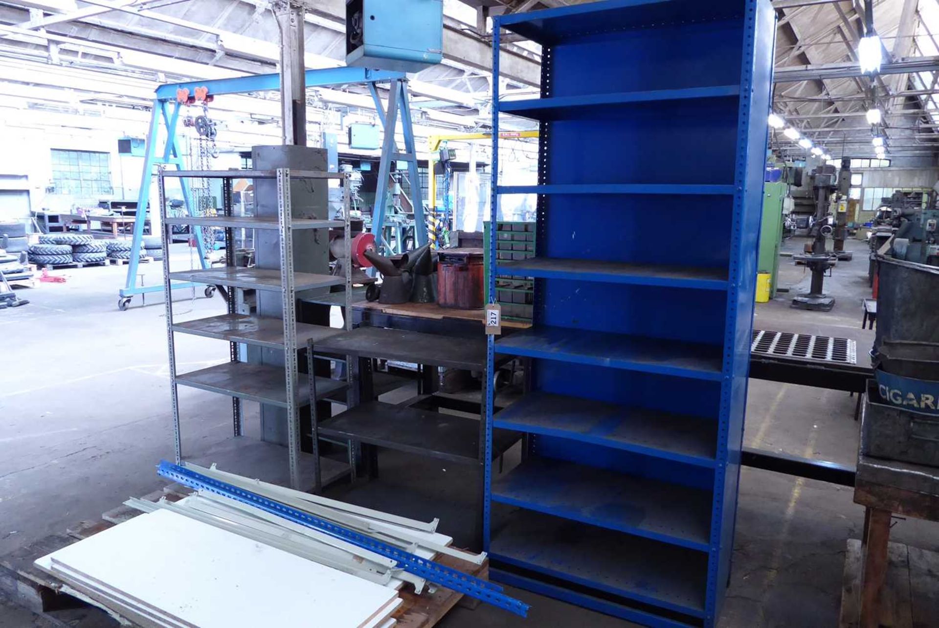 +VAT 3 bays of bolted angle racking and various racking components