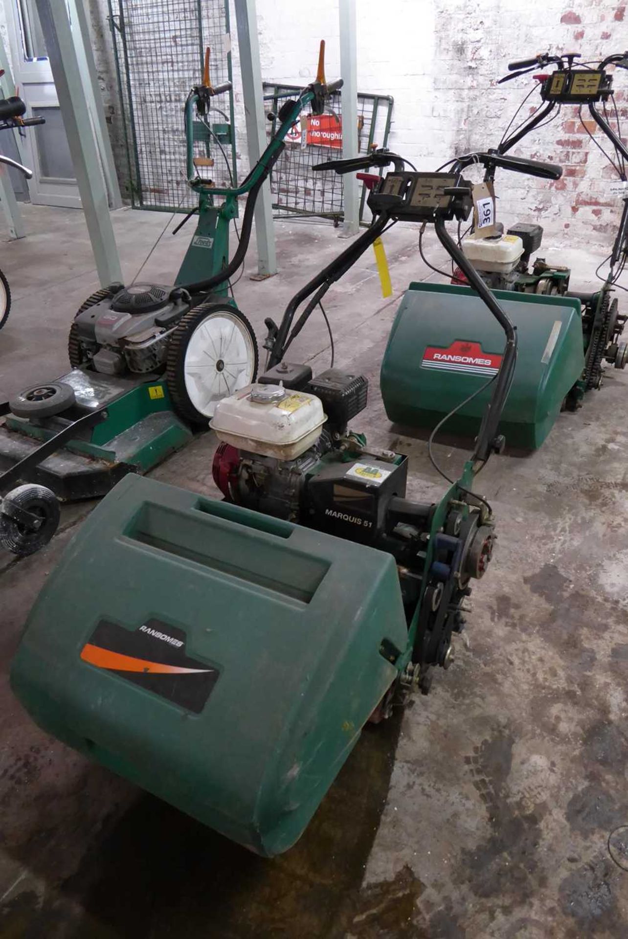 +VAT Ransomes Marquis 51 cylinder mower with grass collection box - petrol engine