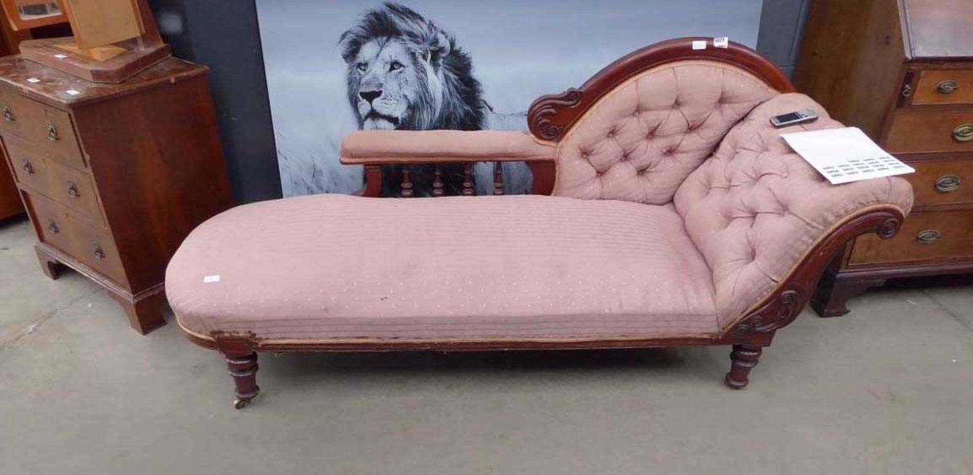 Late Victorian chaise longue, AF