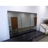 3 large rectangular smoked glass mirrors