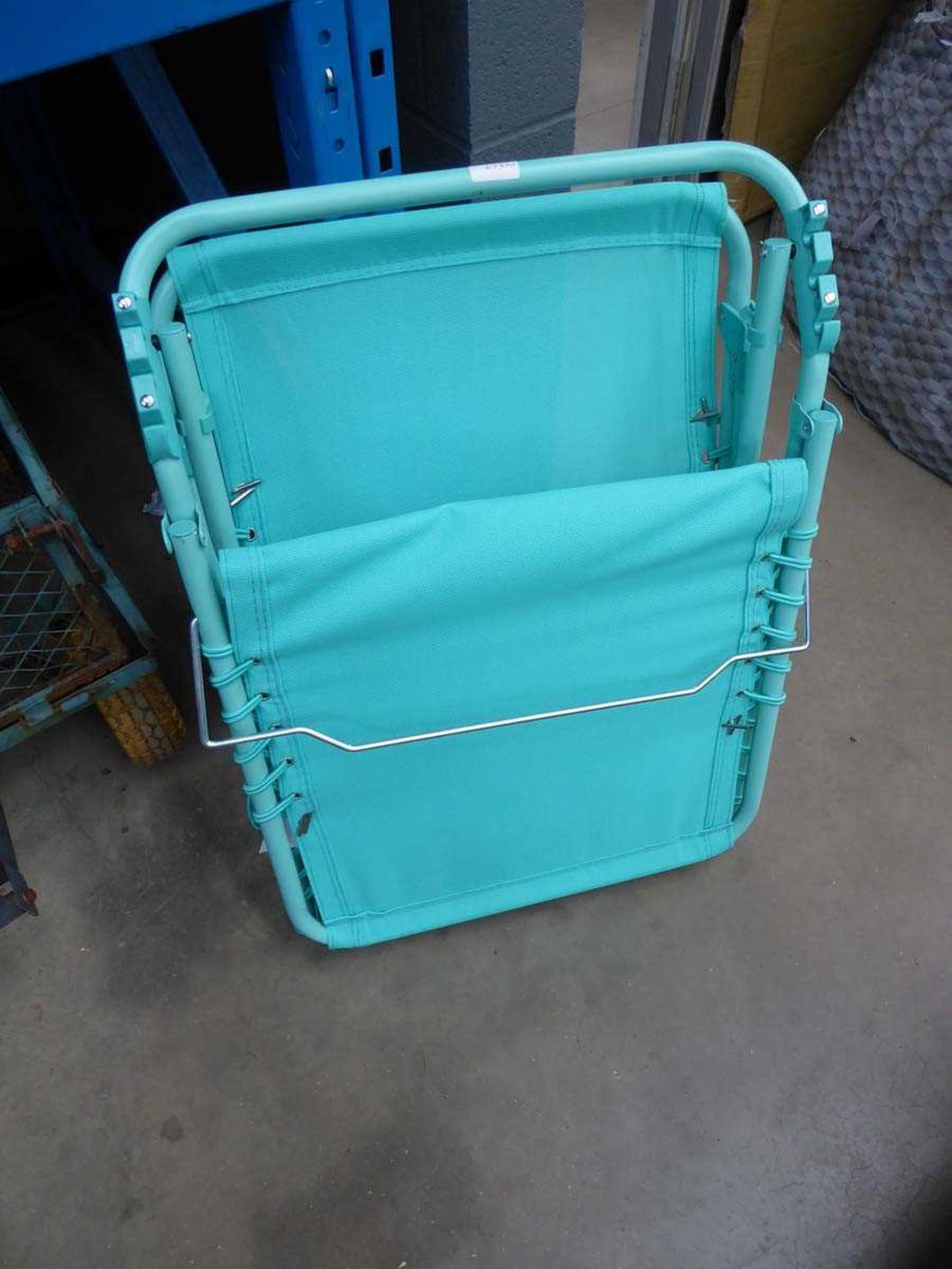 Turquoise foldup lounger