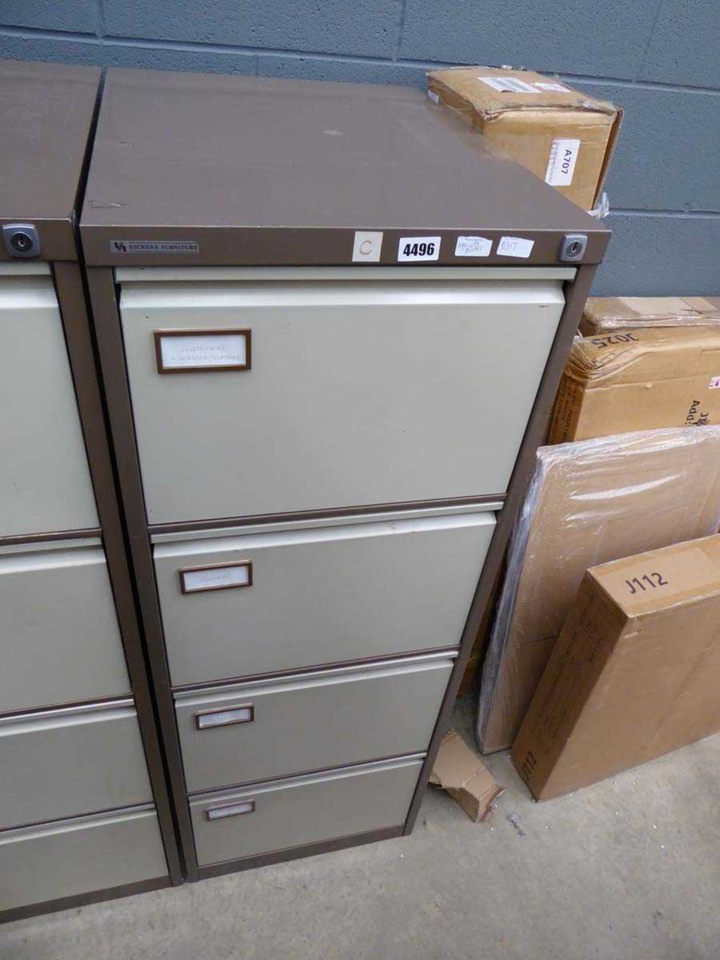 4-drawer metal filing cabinet