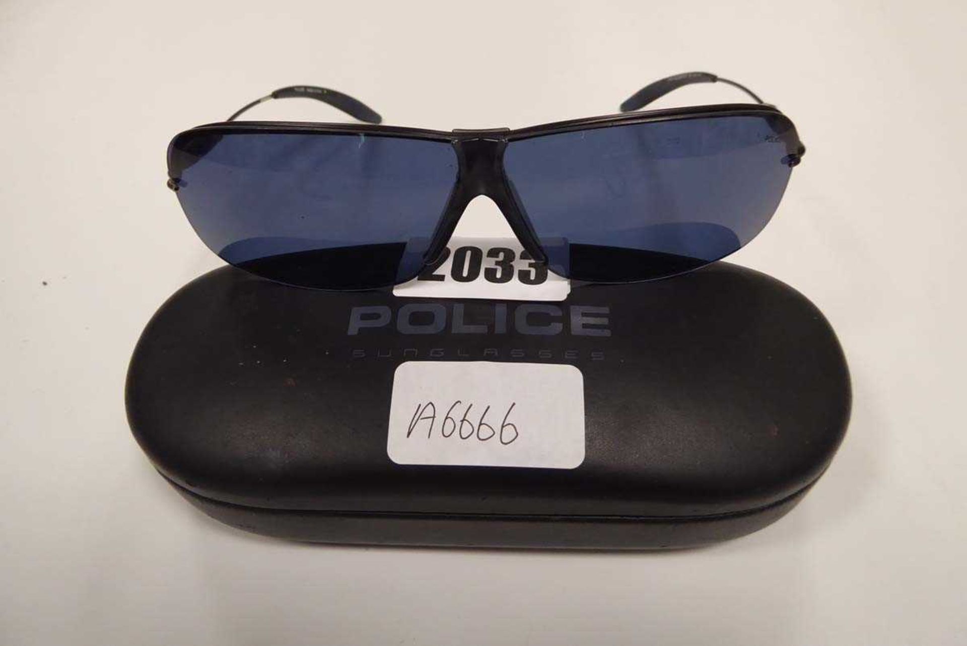 Pair of gents Police sunglasses in case model no. POLICE2761 colour 531