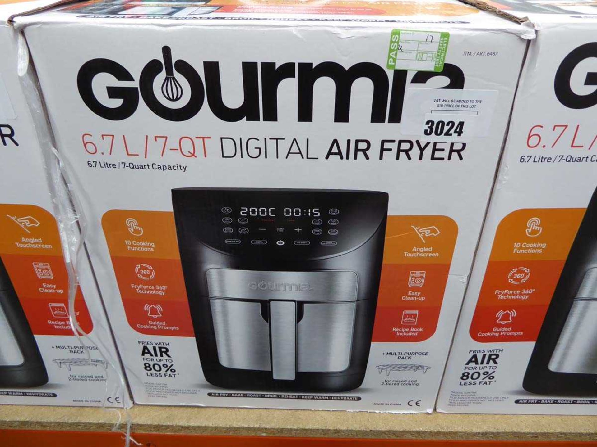 +VAT Gourmia 6.7l digital air fryer