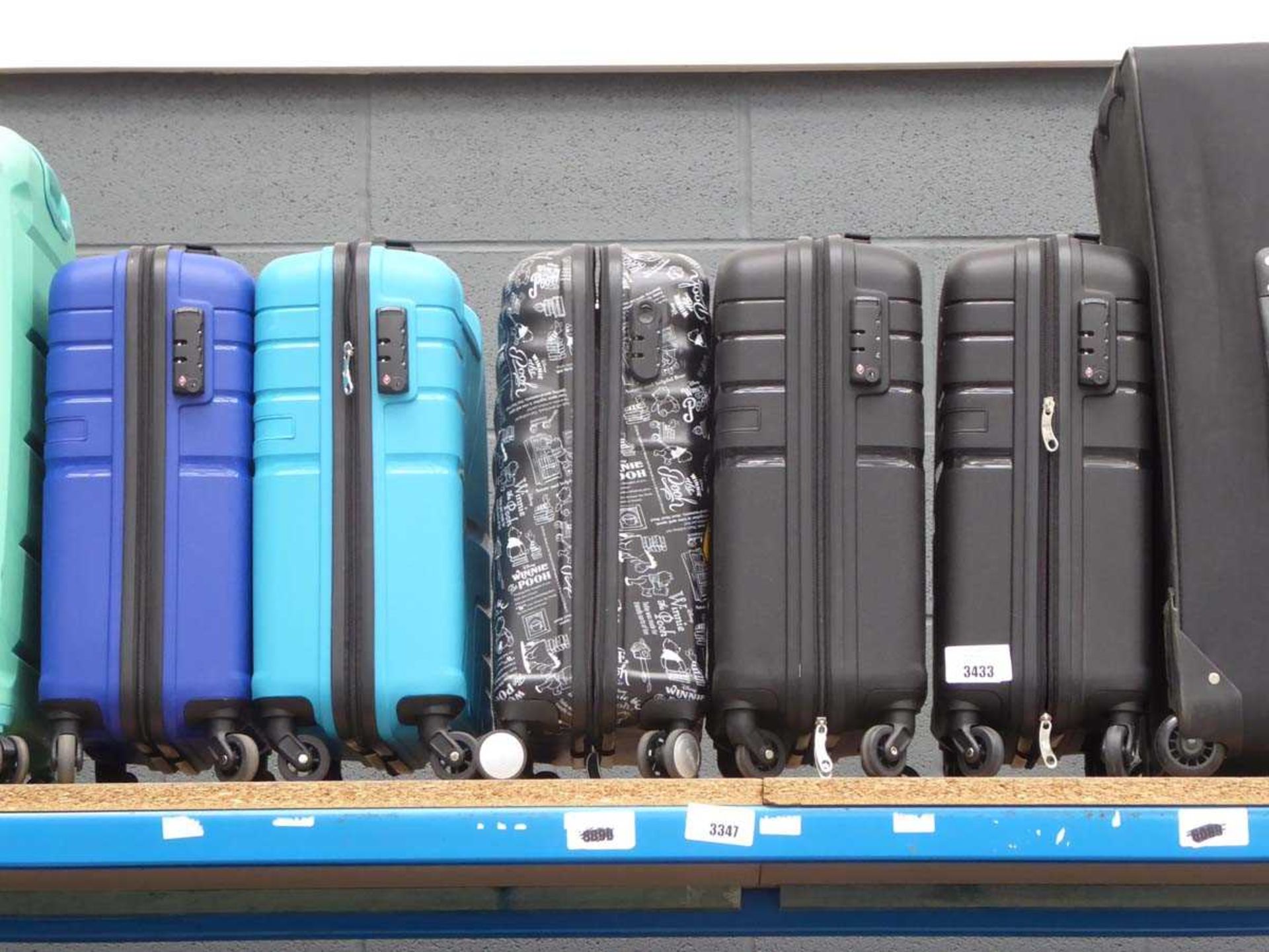 +VAT 5 mini hard shelled suitcases