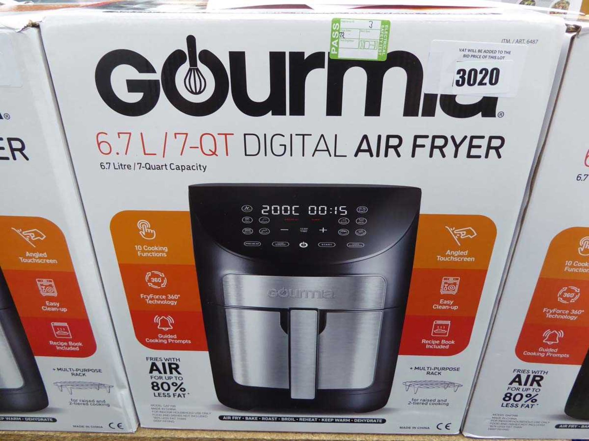 +VAT Gourmia 6.7l digital air fryer