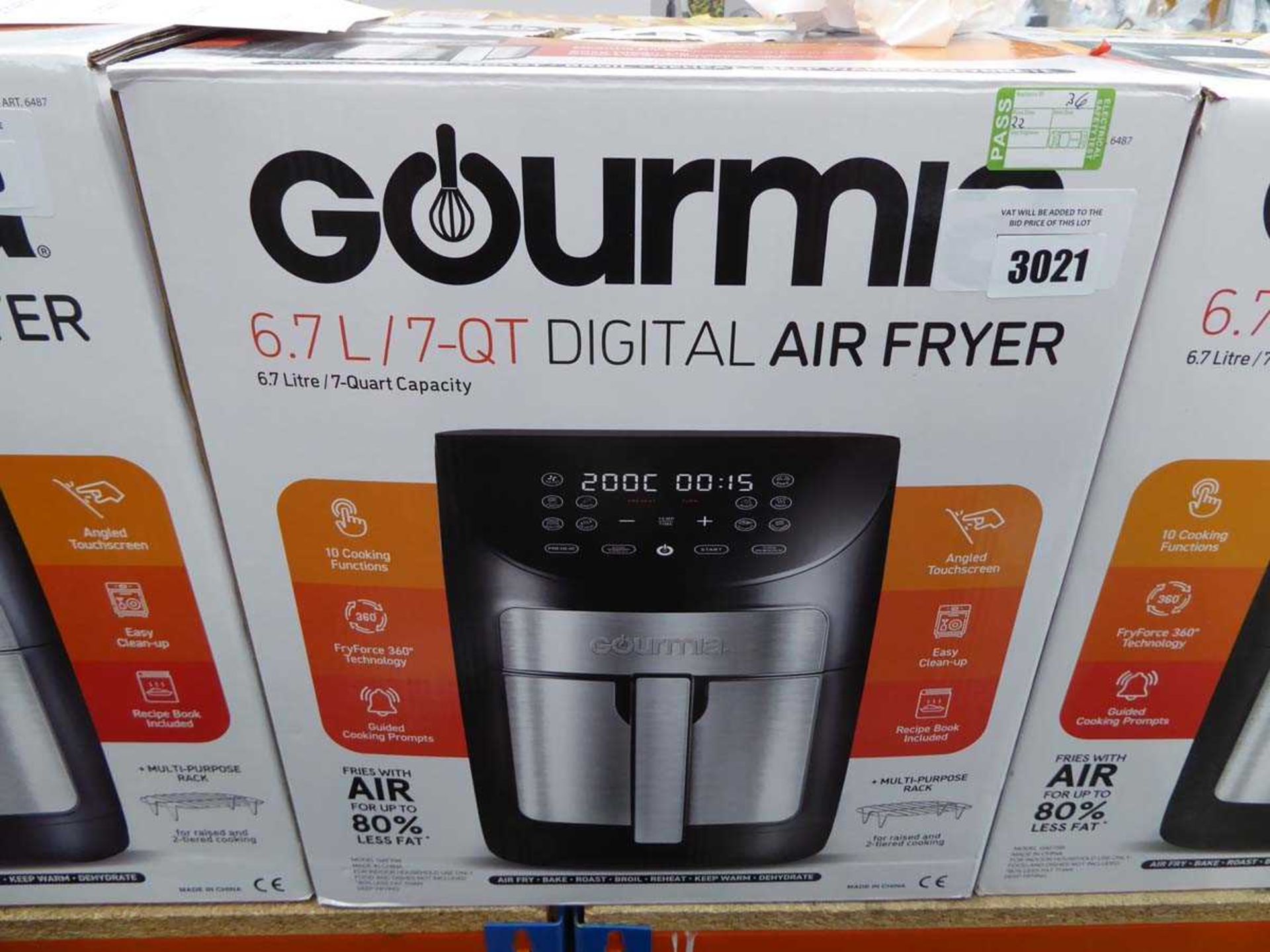 +VAT Gourmia 6.7l digital air fryer