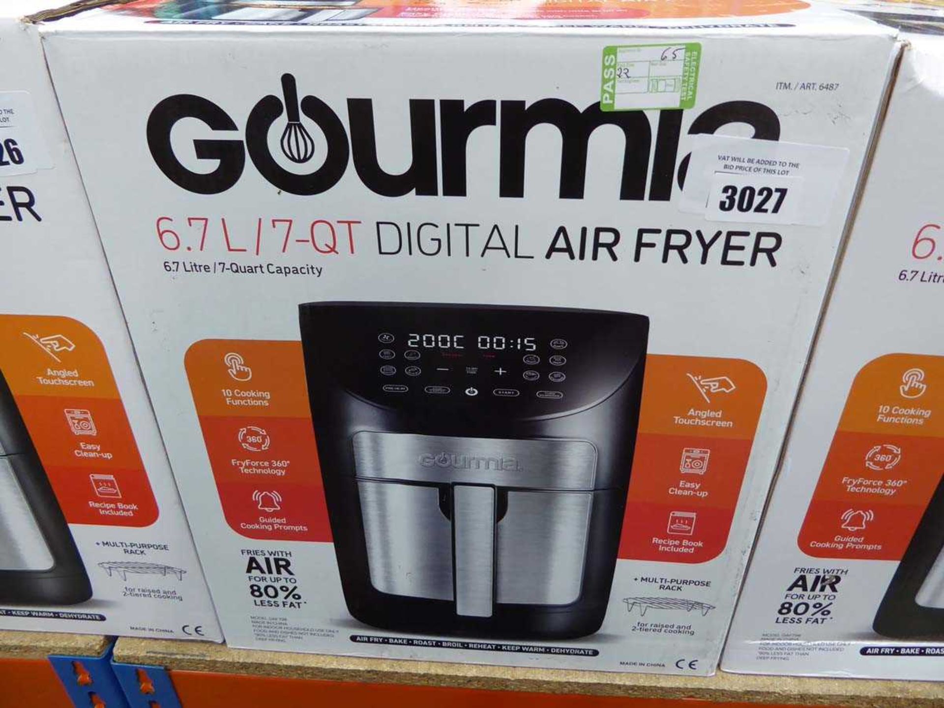 +VAT Gourmia 6.7l digital air fryer