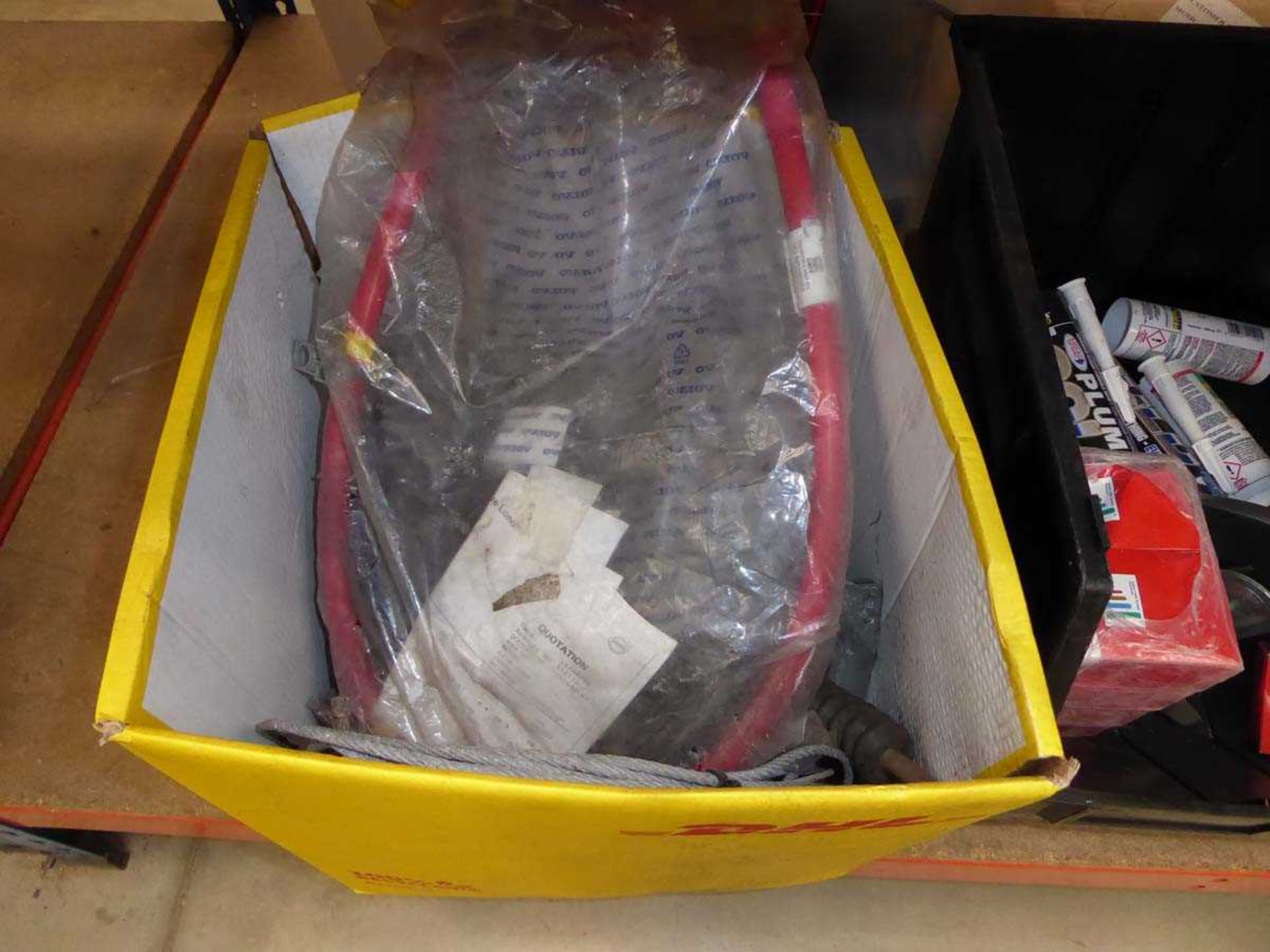 2 boxes containing various items including car parts and silicon sealer - Image 3 of 3