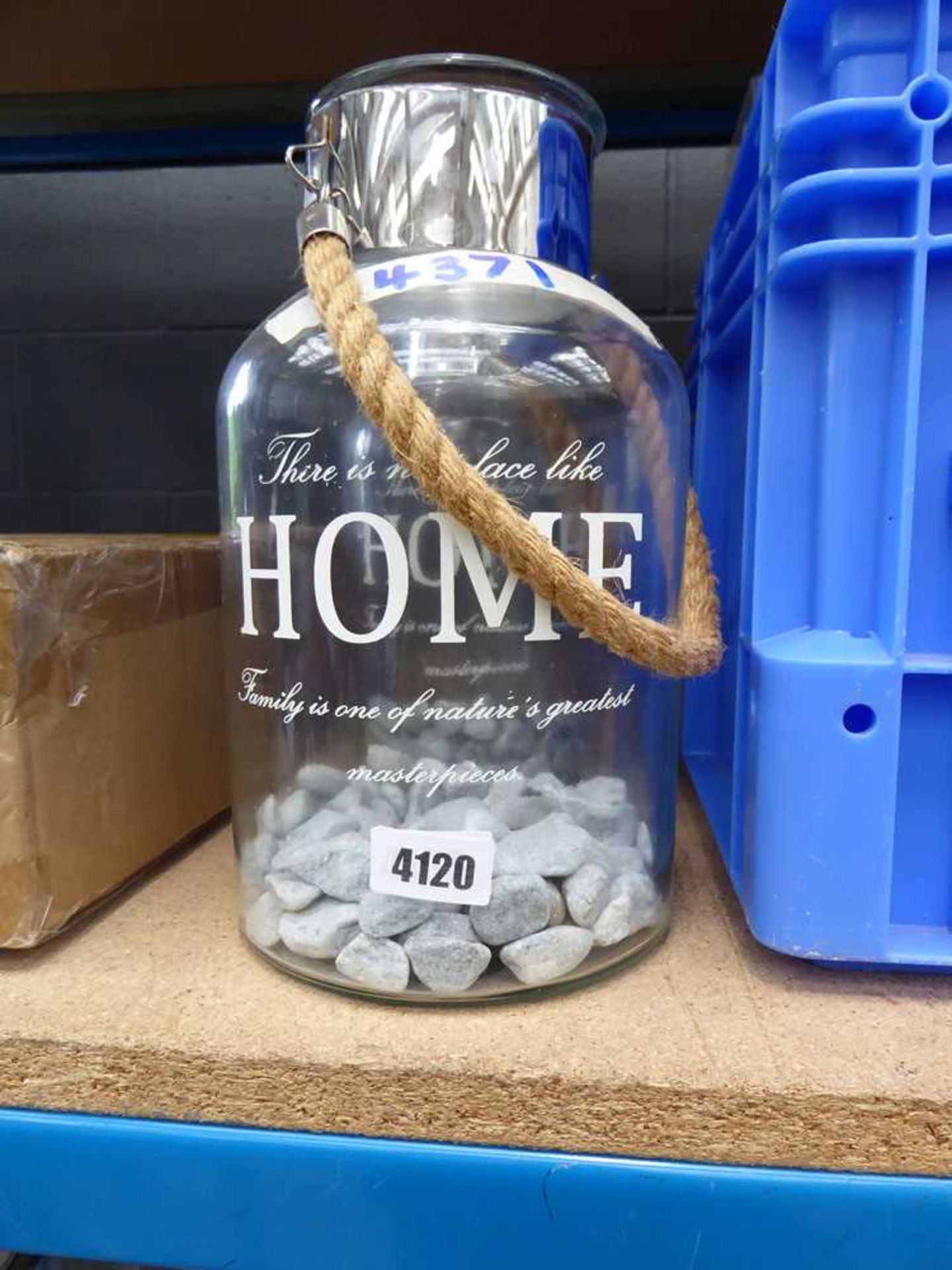 2 large glass jars 'There's No Place Like Home'