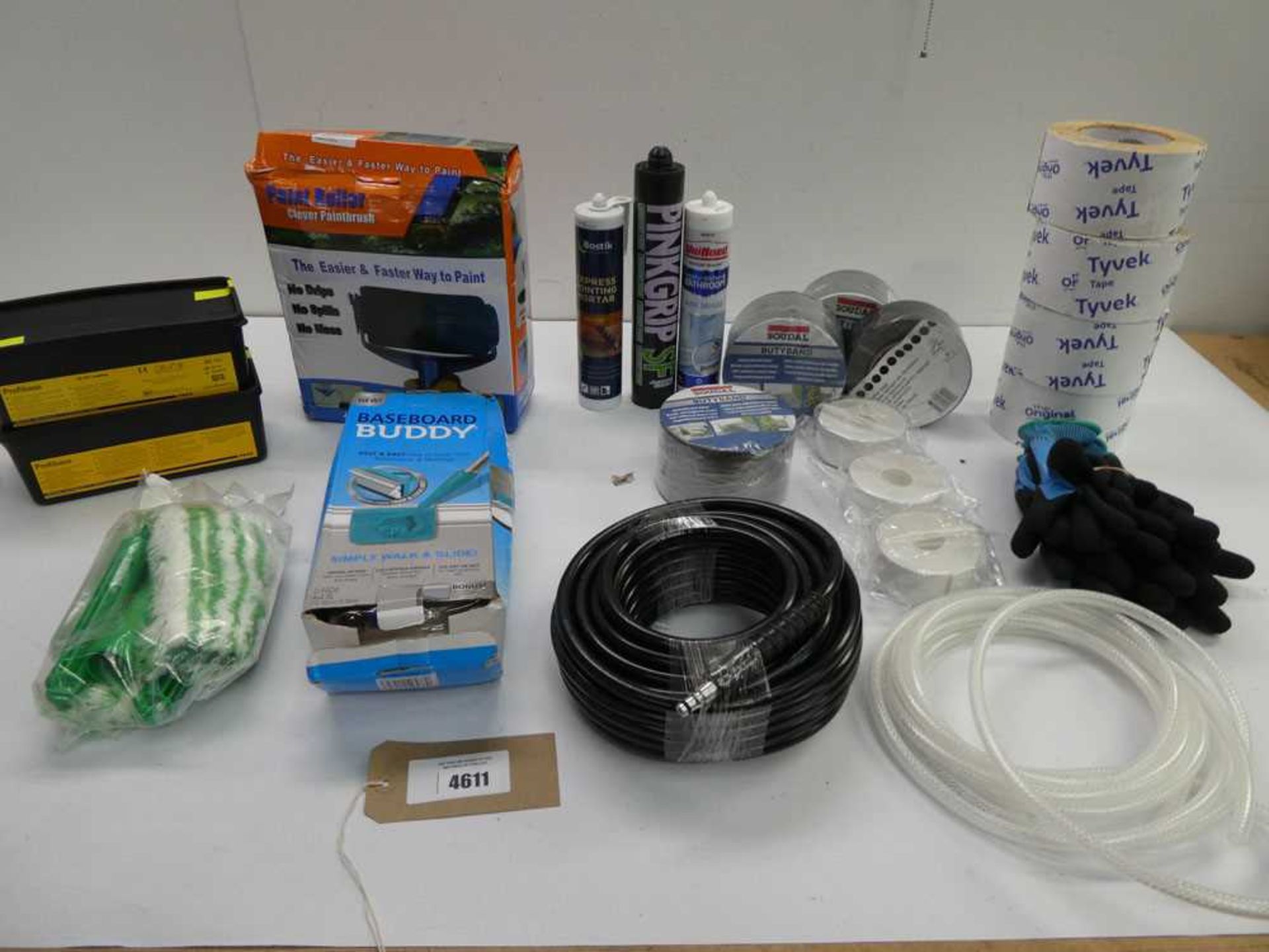 +VAT Butyband, Gaffer tape, Profibase, Paint roller sets, work gloves, high pressure hose,