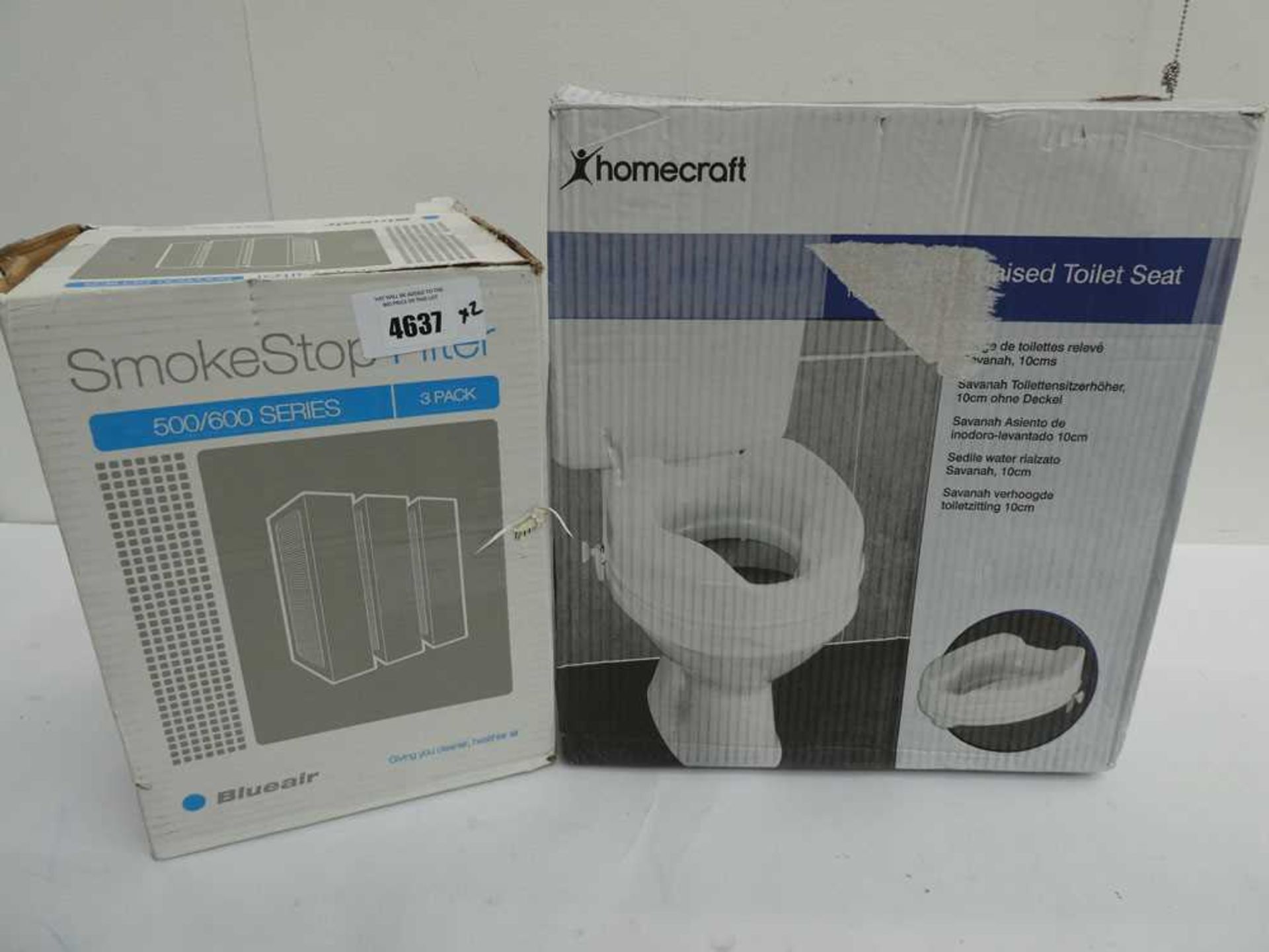 +VAT Smoke Stop filters and raised toilet seat
