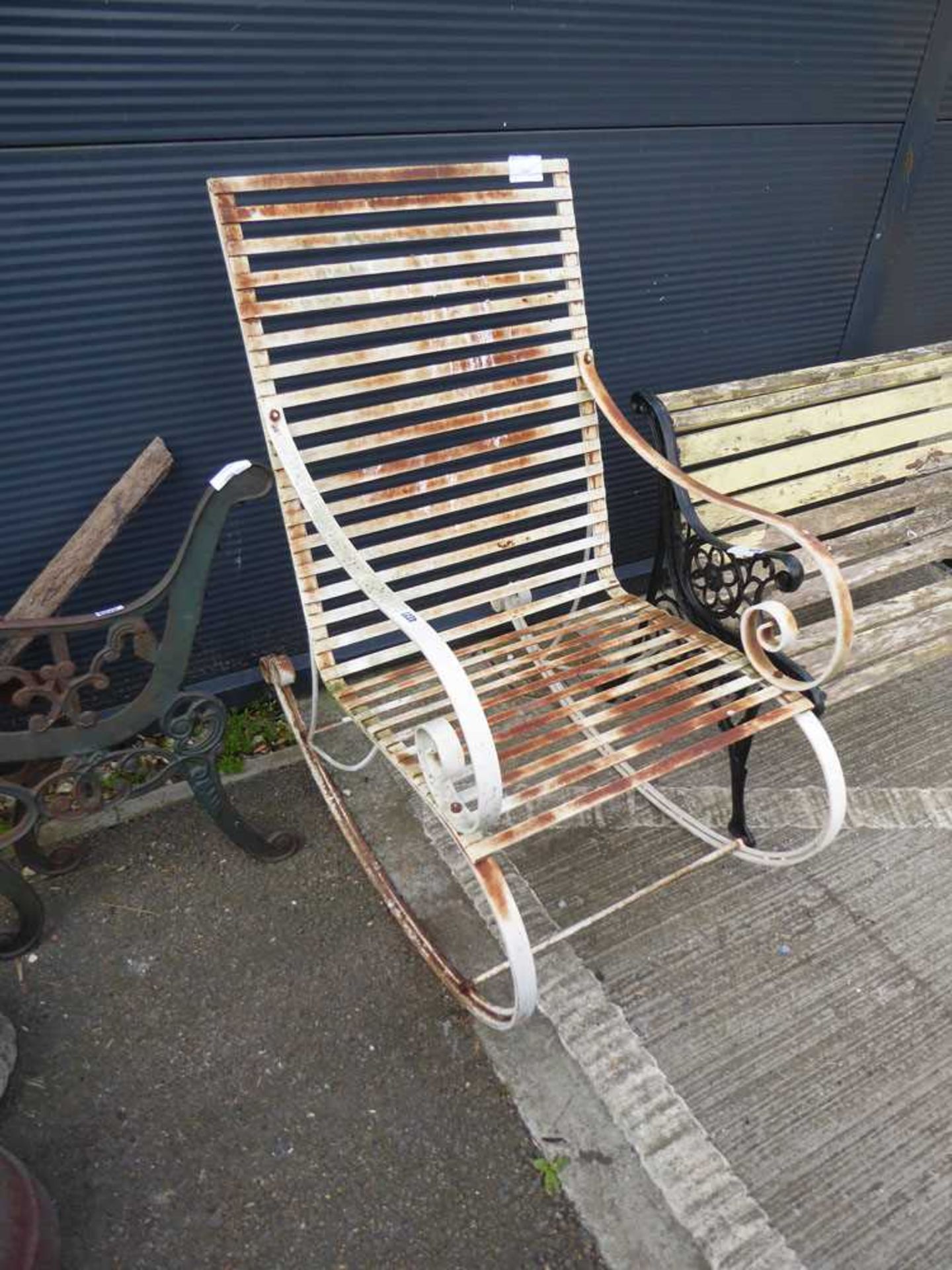 Metal garden rocking chair