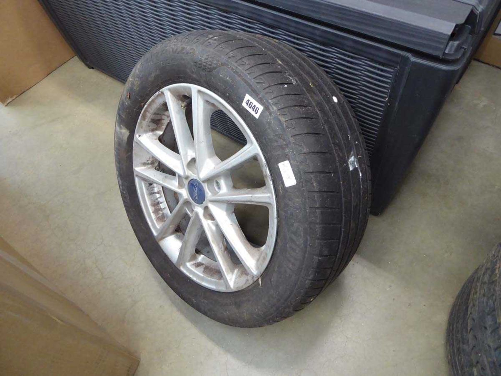 Ford alloy wheel and tyre