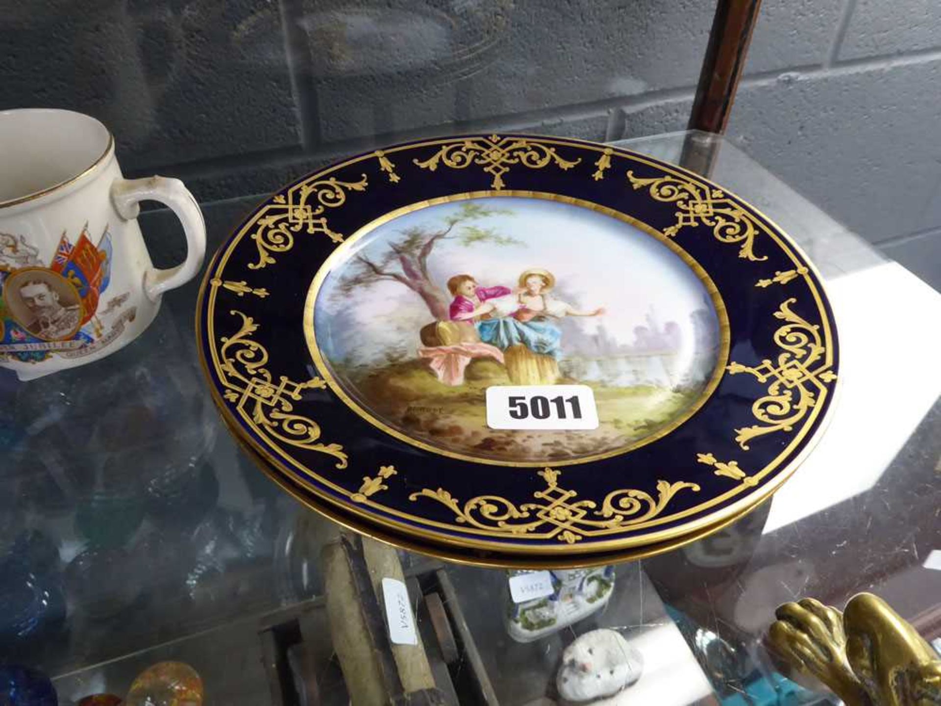 Pair of Sevres plates