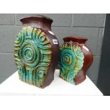2 x West German studio pottery vases