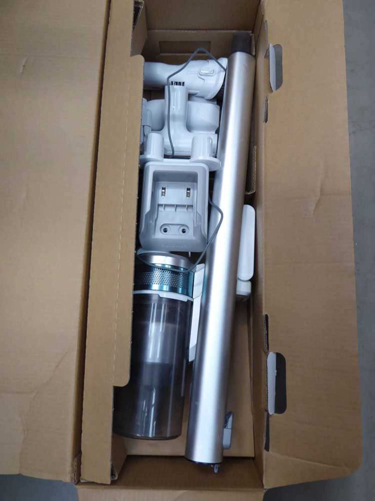 +VAT Samsung Jet 70 series cordless stick vacuum with pole, head, two attachments and charger - Image 2 of 2