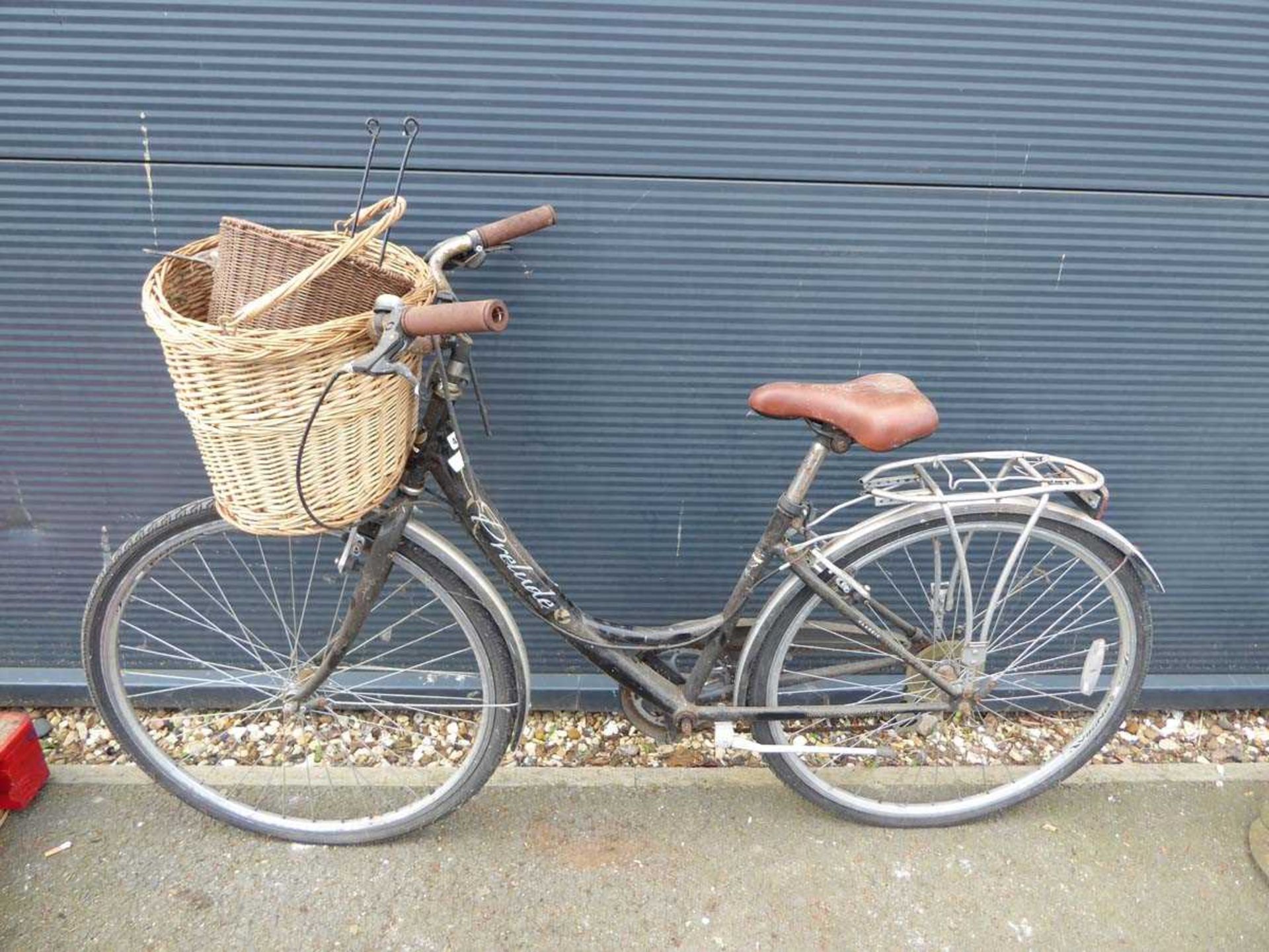 Prelude black ladies bike with front basket