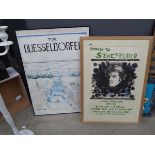 Two advertising posters, the Duesseldorfer and the Senefelder exhibition