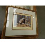 David Shepherd print of pigs, entitled Mrs P and the Kids