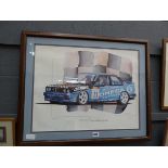 Limited ed. print of a British touring car