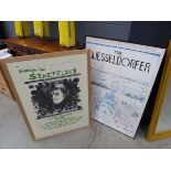 Two advertising posters, the Duesseldorfer and the Senefelder exhibition