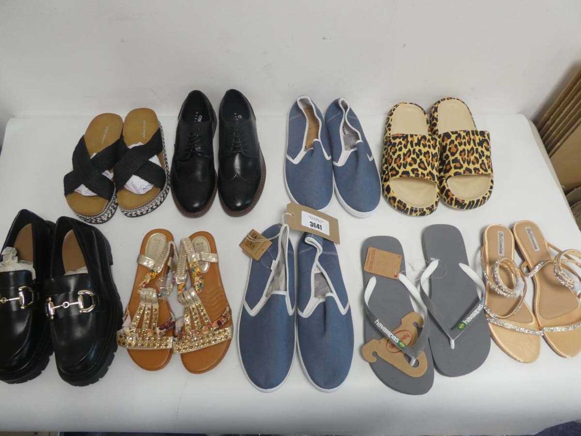 +VAT 9 pairs of sandals/shoes in various styles and sizes to include ASOS etc