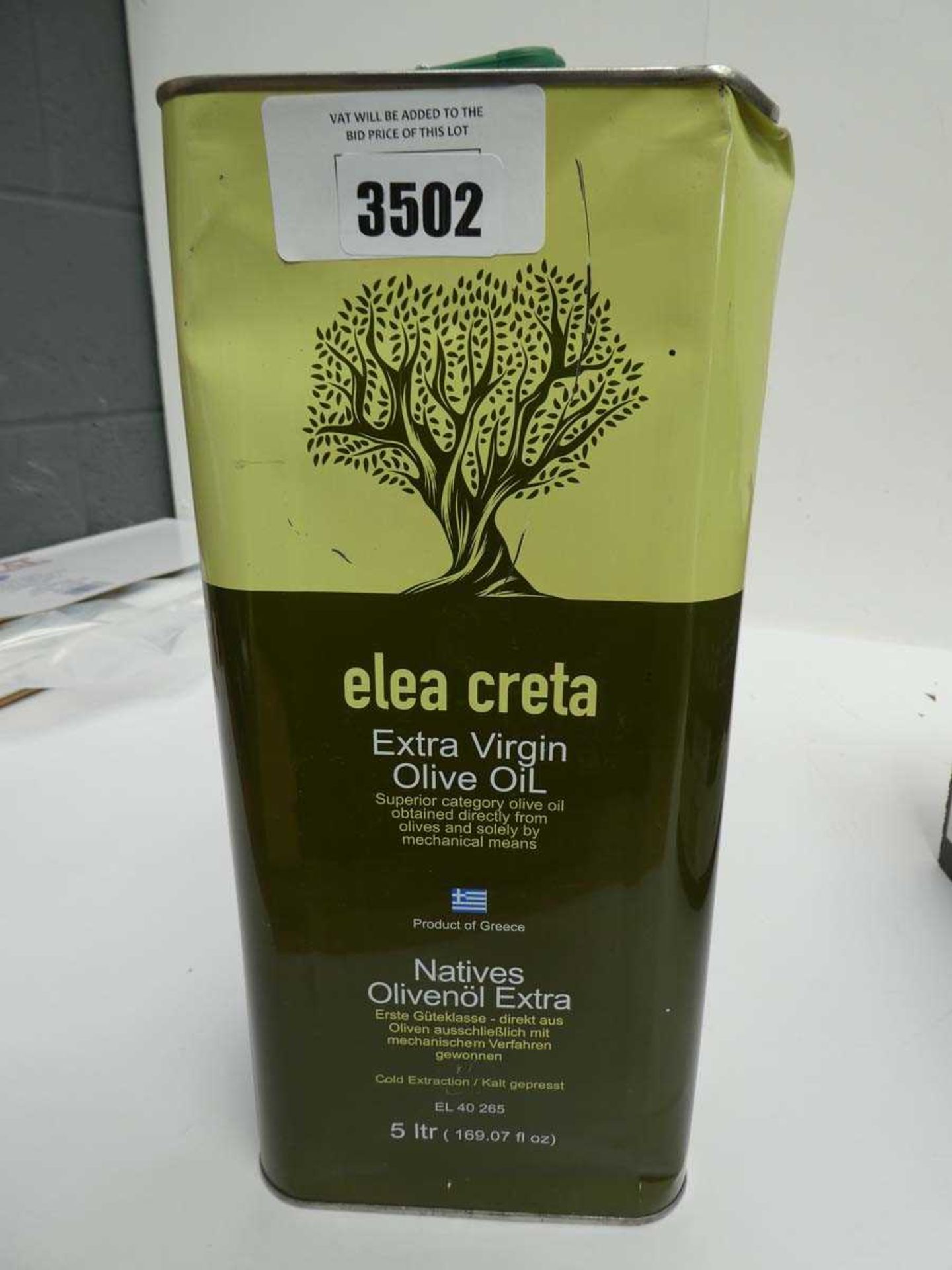 +VAT 5l can of Elea Creta Extra Virgin olive oil