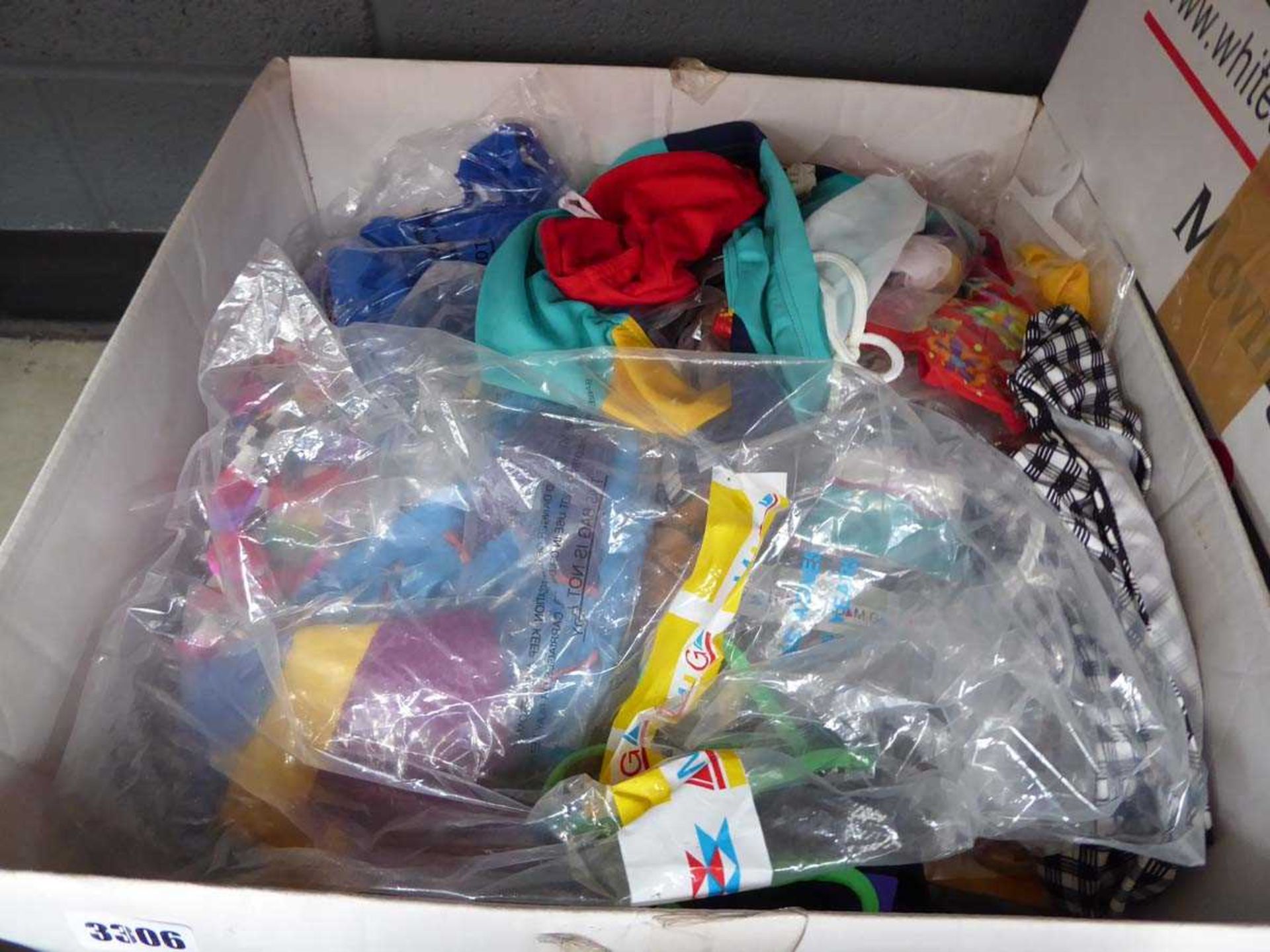 Box of mixed swimming costumes