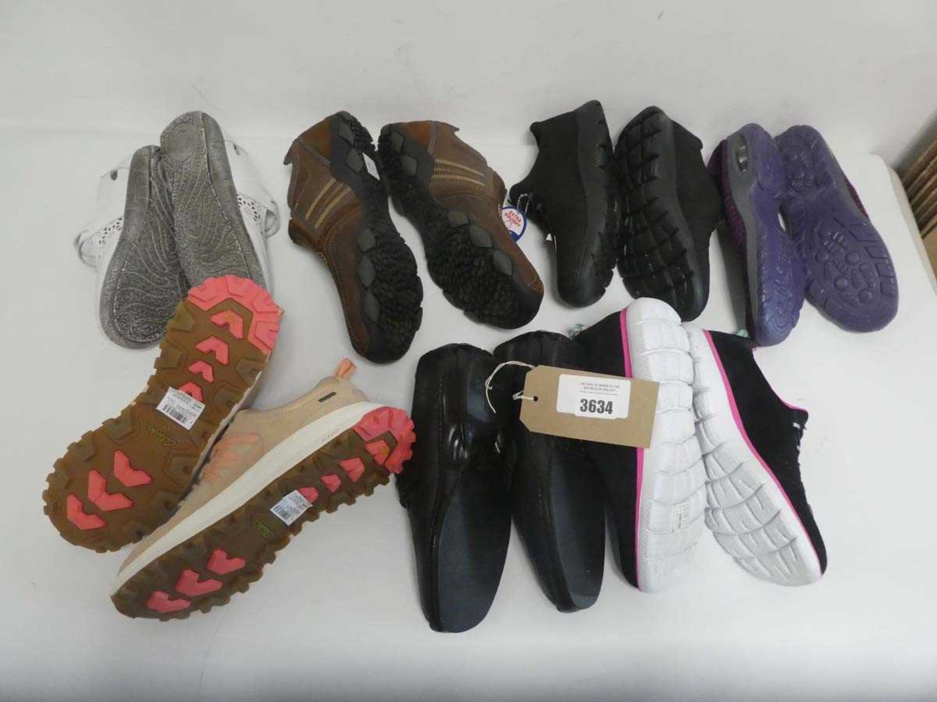 +VAT 7 pairs of trainers/shoes in various styles and sizes to include sketchers/clarks etc - Image 2 of 2