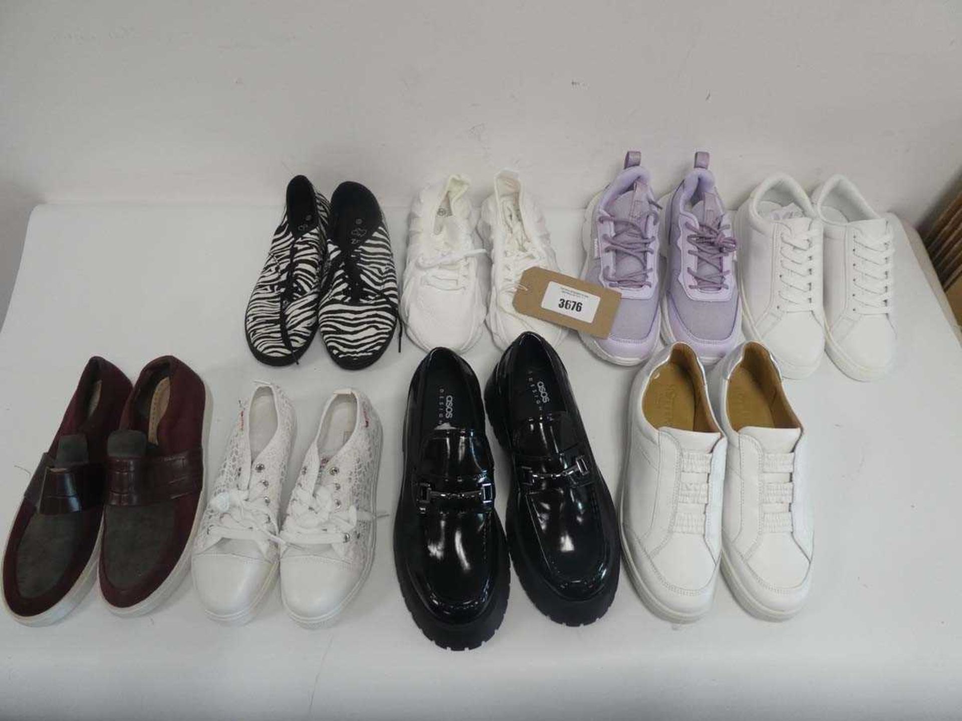 +VAT 8 pairs of trainers in various styles and sizes to include Hotter etc