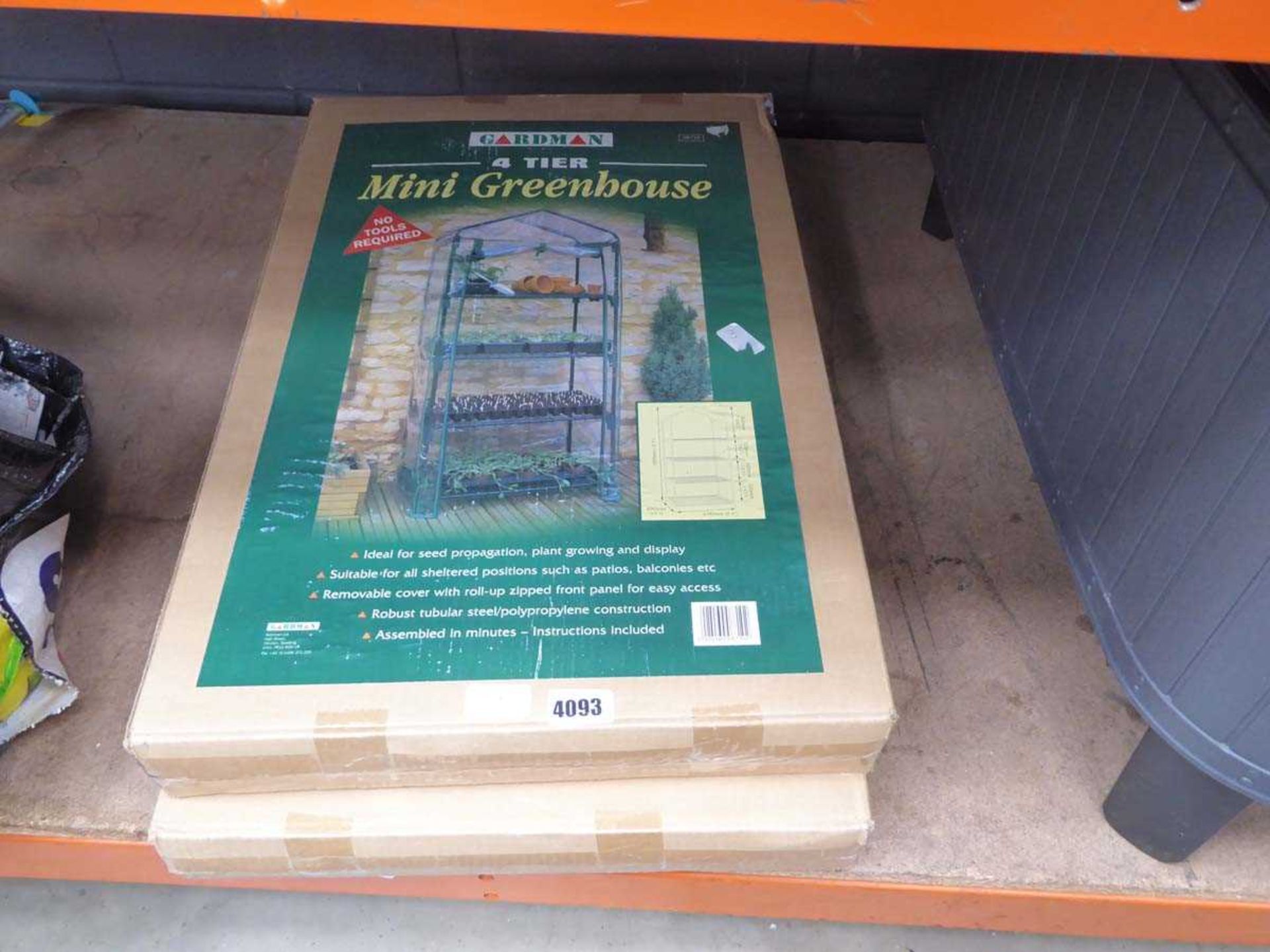 2 Boxed mini greenhouses